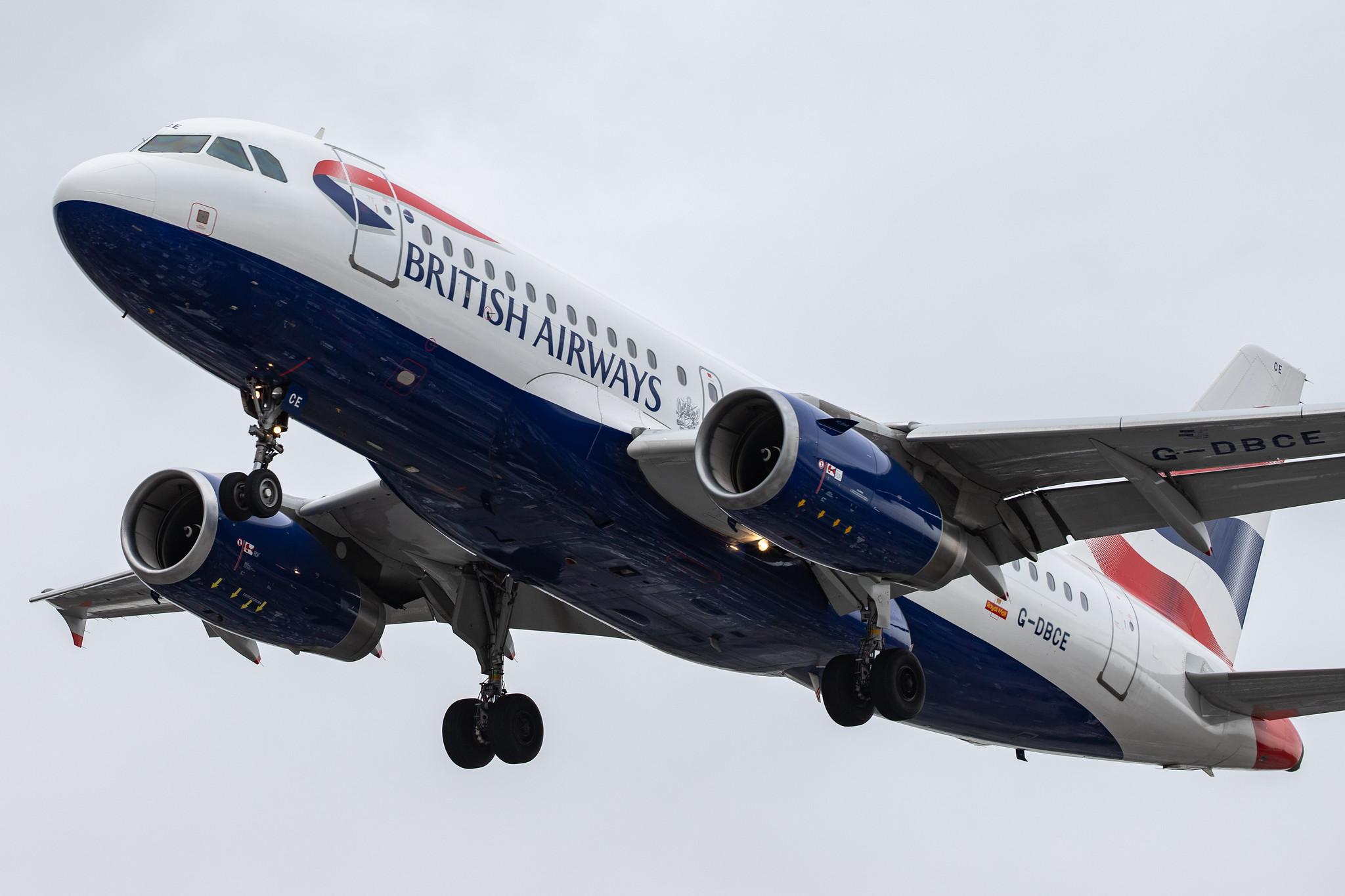 London Heathrow Airport: British Airways (BA / BAW) |  Airbus A319-131 A319 | G-DBCE | MSN 2429