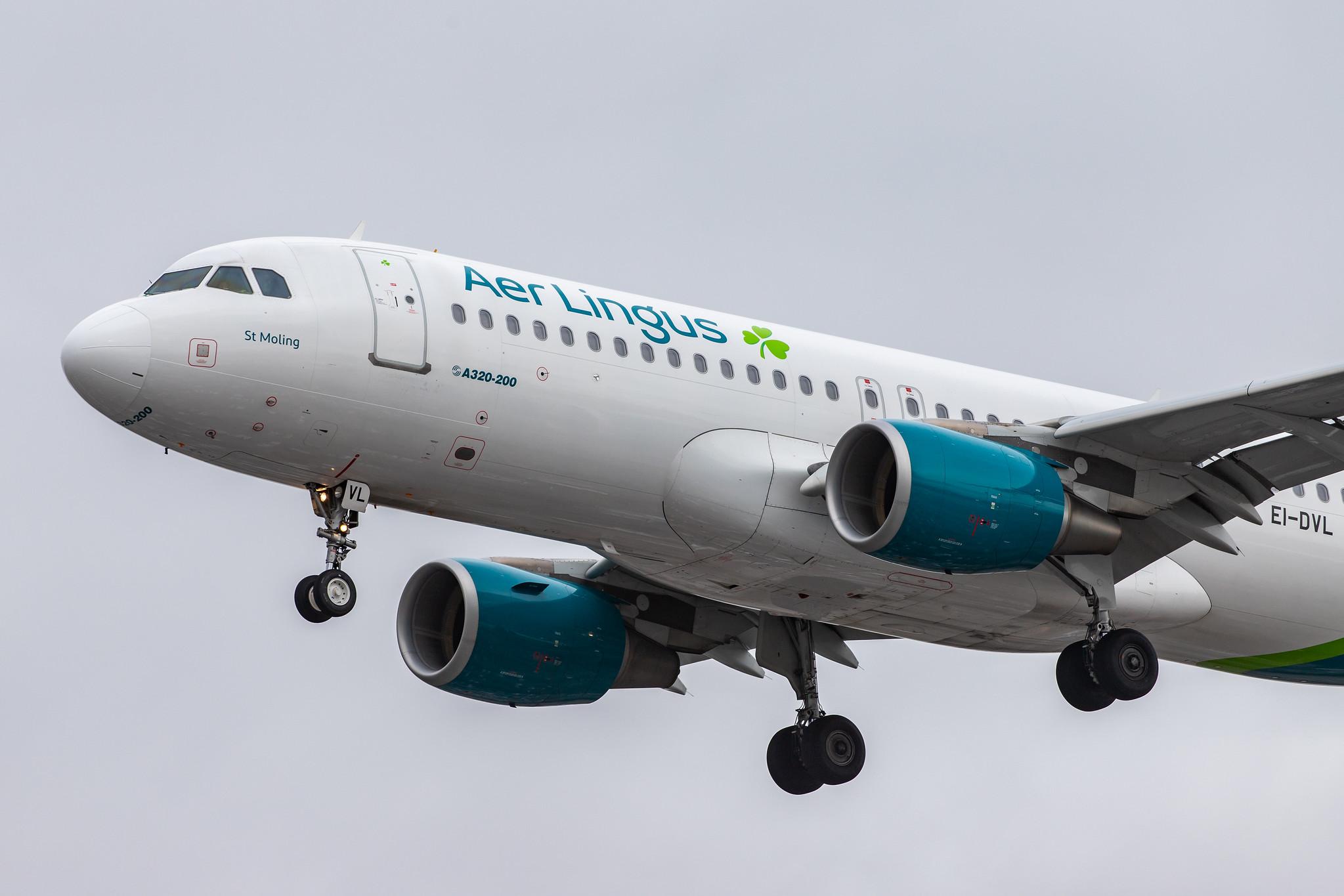 London Heathrow Airport: Aer Lingus (EI / EIN) |  Airbus A320-214 A320 | EI-DVL | MSN 4678