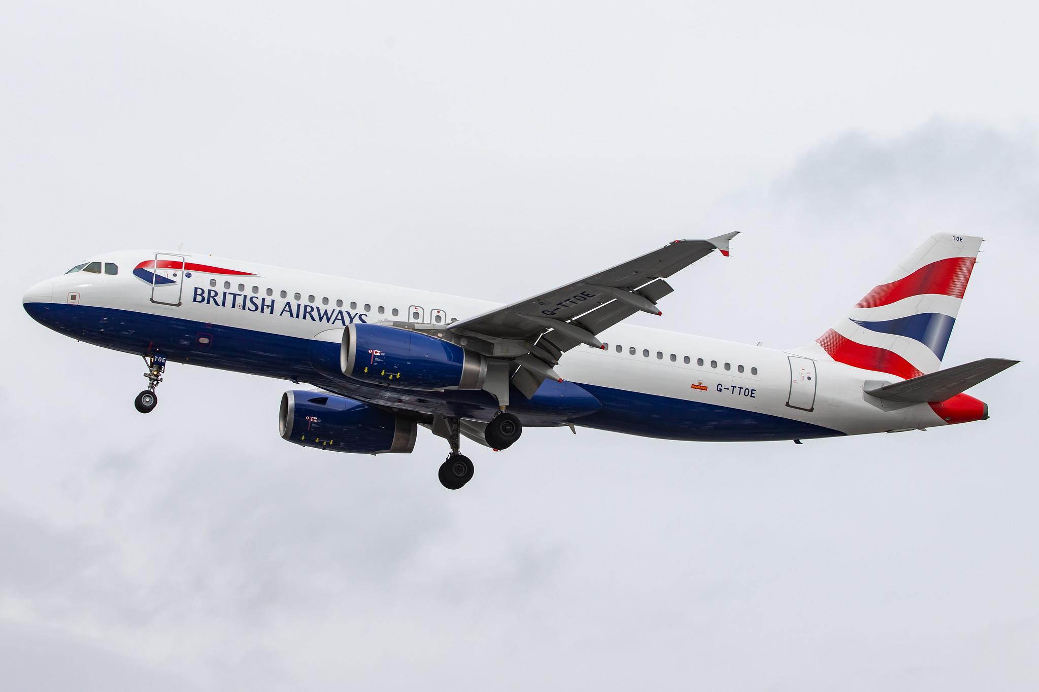 London Heathrow Airport: British Airways (BA / BAW) |  Airbus A320-232 A320 | G-TTOE | MSN 1754
