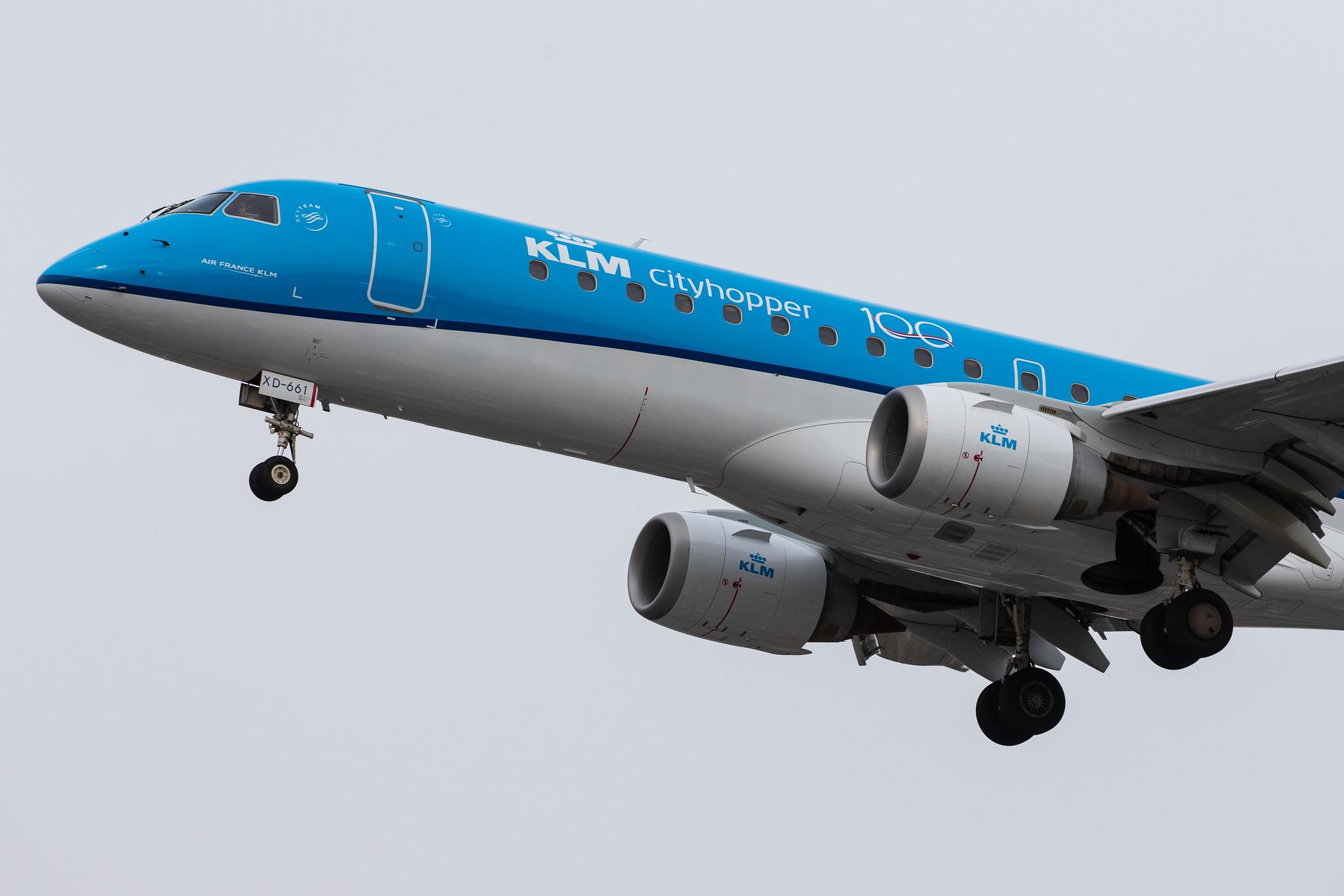 London Heathrow Airport: KLM (KL / KLM) | Operator: KLM Cityhopper |  Embraer E190STD E190 | PH-EXD | MSN 19000661