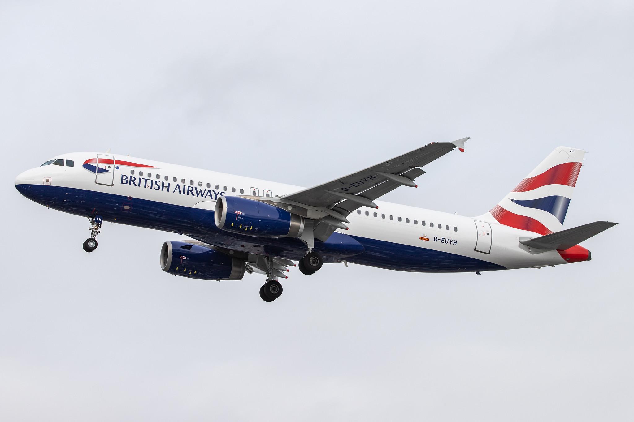 London Heathrow Airport: British Airways (BA / BAW) |  Airbus A320-232 A320 | G-EUYH | MSN 4265