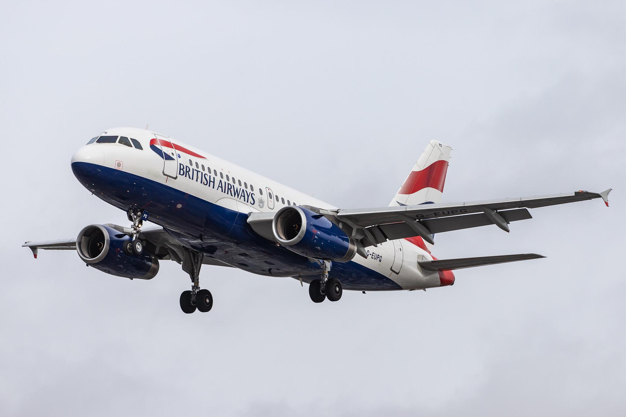 London Heathrow Airport: British Airways (BA / BAW) |  Airbus A319-131 A319 | G-EUPG | MSN 1222