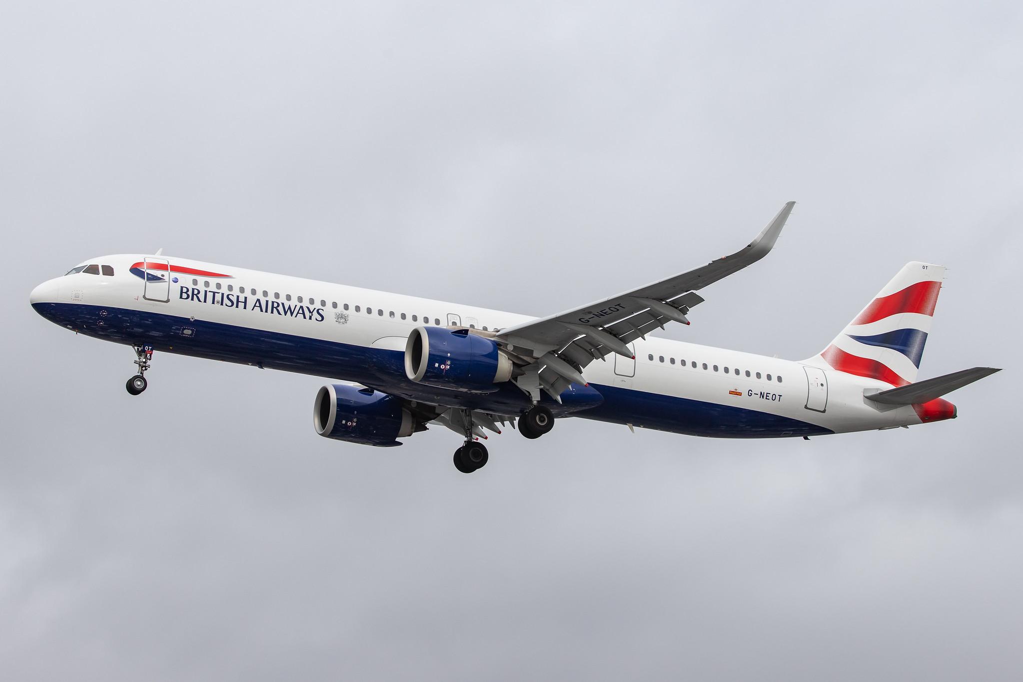 London Heathrow Airport: British Airways (BA / BAW) |  Airbus A321-251NX A21N | G-NEOT | MSN 8718