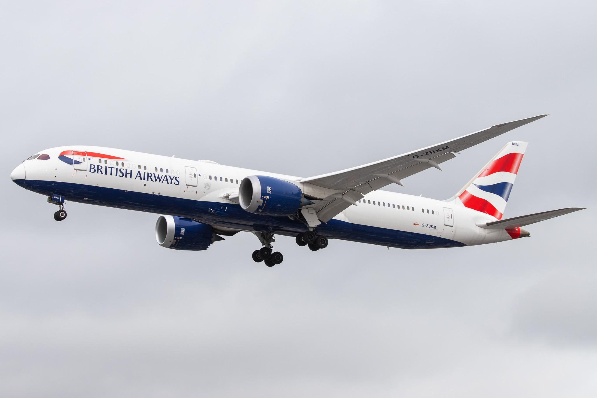 London Heathrow Airport: British Airways (BA / BAW) |  Boeing 787-9 Dreamliner B789 | G-ZBKM | MSN 38629