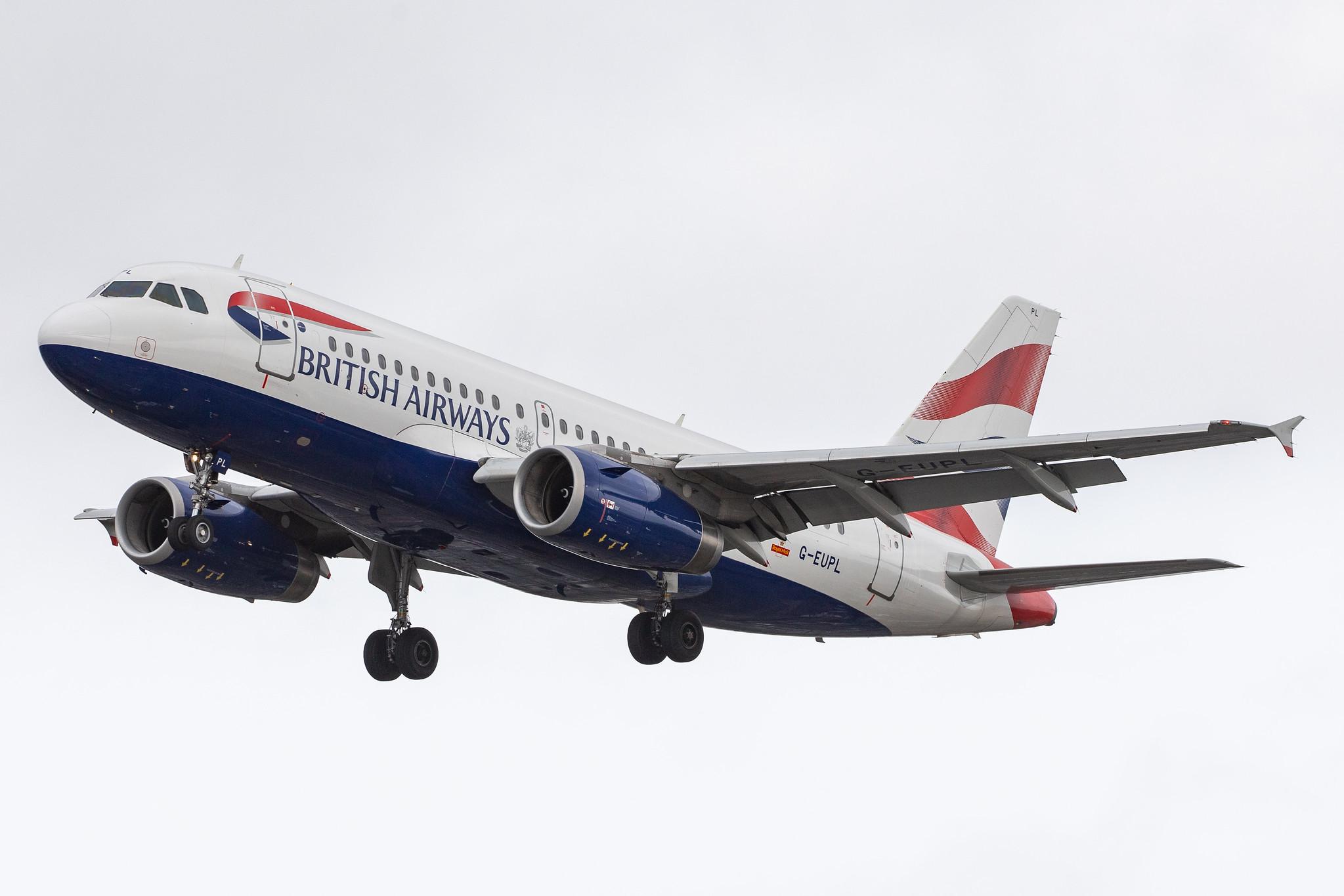 London Heathrow Airport: British Airways (BA / BAW) |  Airbus A319-131 A319 | G-EUPL | MSN 1239