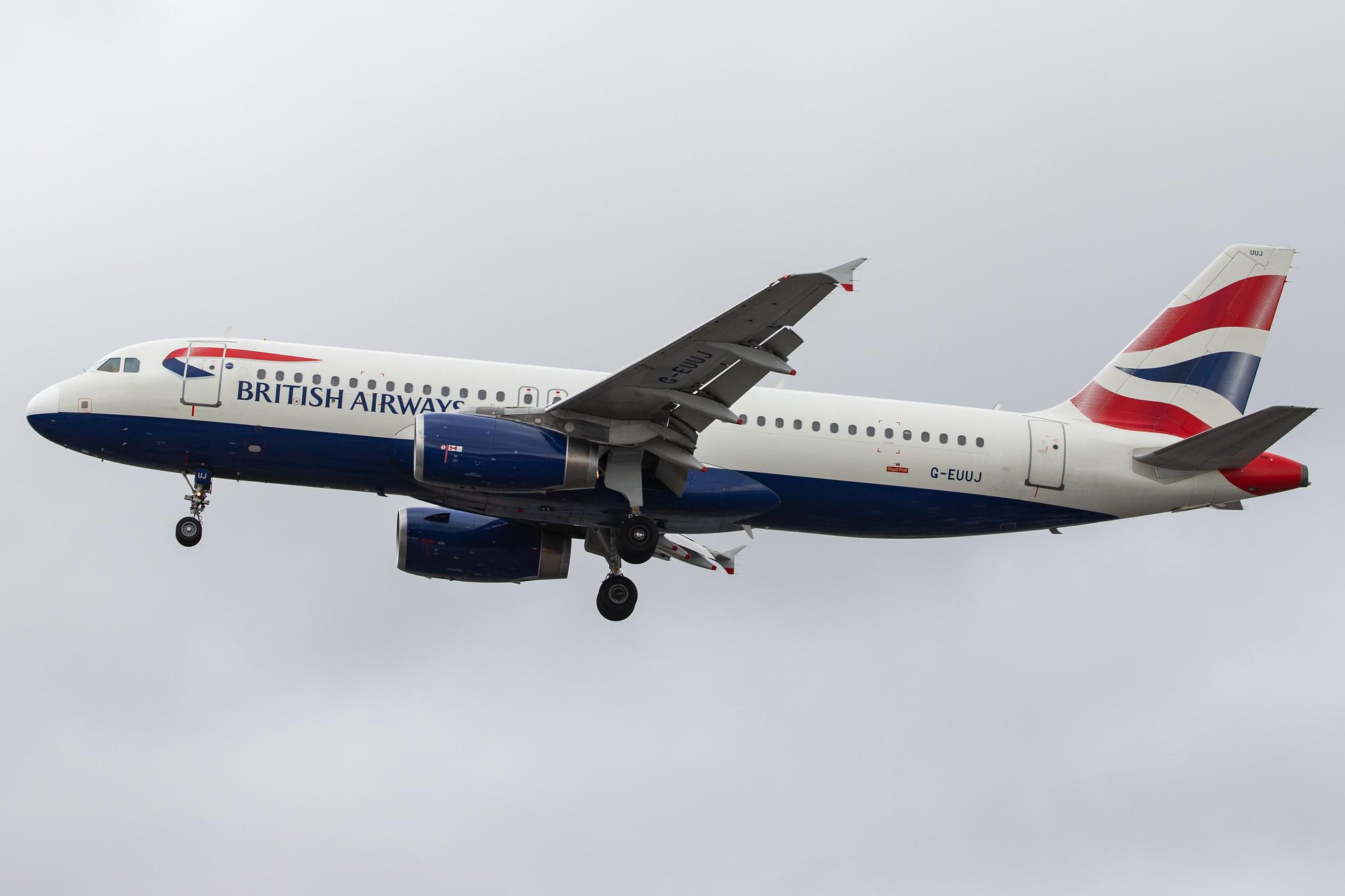 London Heathrow Airport: British Airways (BA / BAW) |  Airbus A320-232 A320 | G-EUUJ | MSN 1883