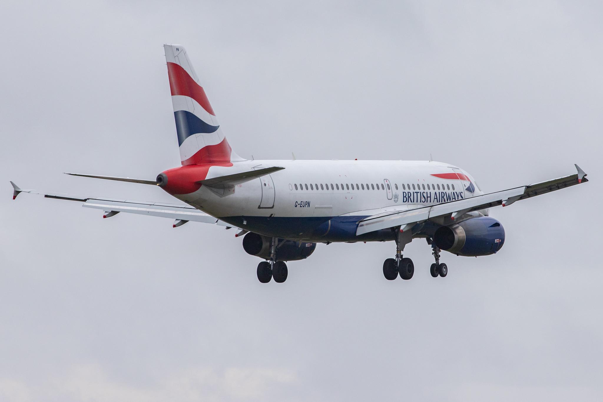 London Heathrow Airport: British Airways (BA / BAW) |  Airbus A319-131 A319 | G-EUPN | MSN 1261