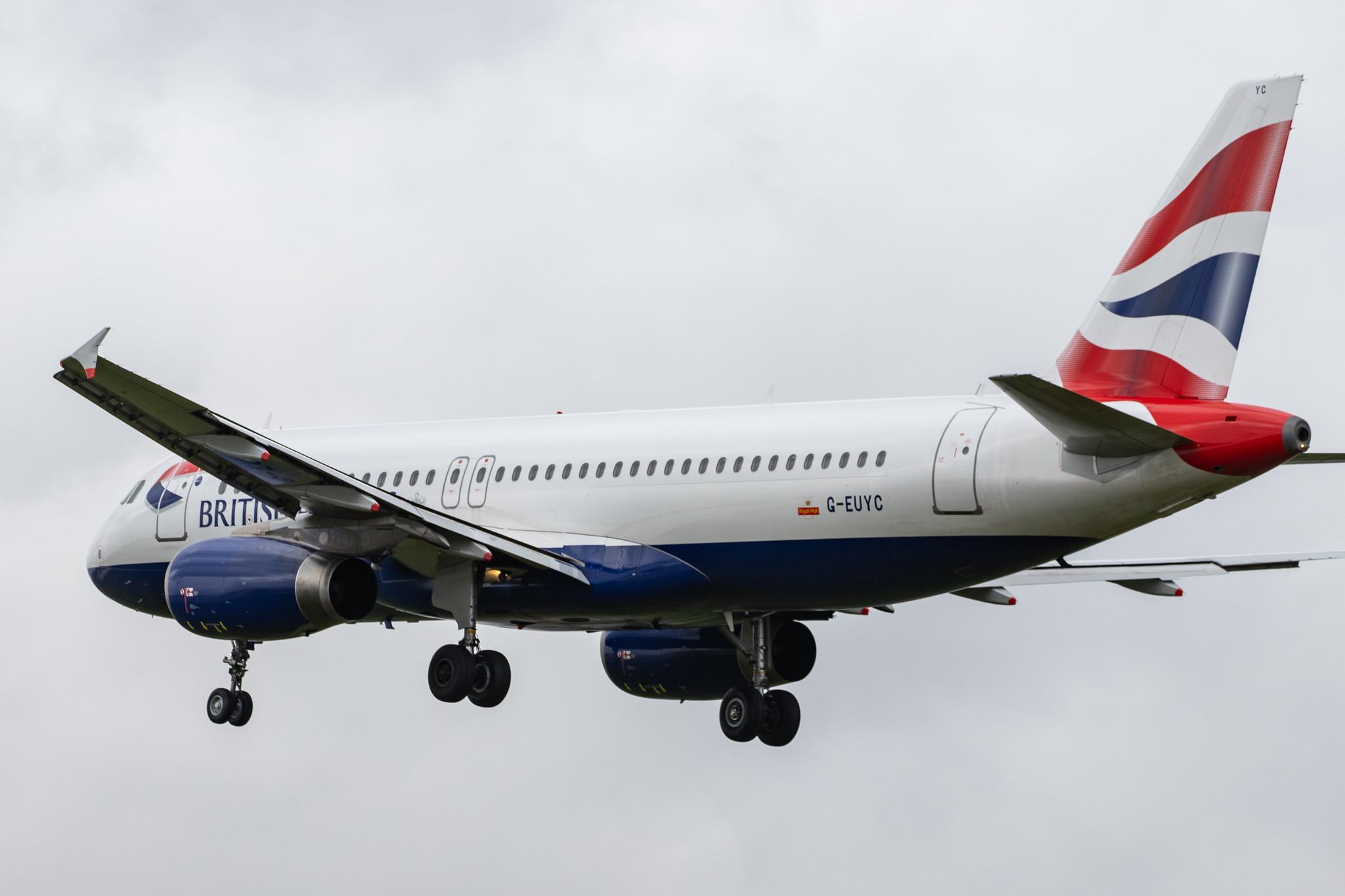 London Heathrow Airport: British Airways (BA / BAW) |  Airbus A320-232 A320 | G-EUYC | MSN 3721