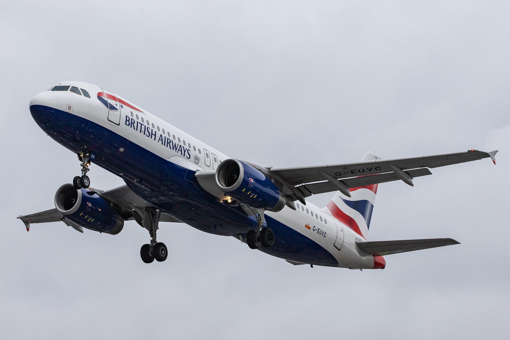 London Heathrow Airport: British Airways (BA / BAW) |  Airbus A320-232 A320 | G-EUYC | MSN 3721