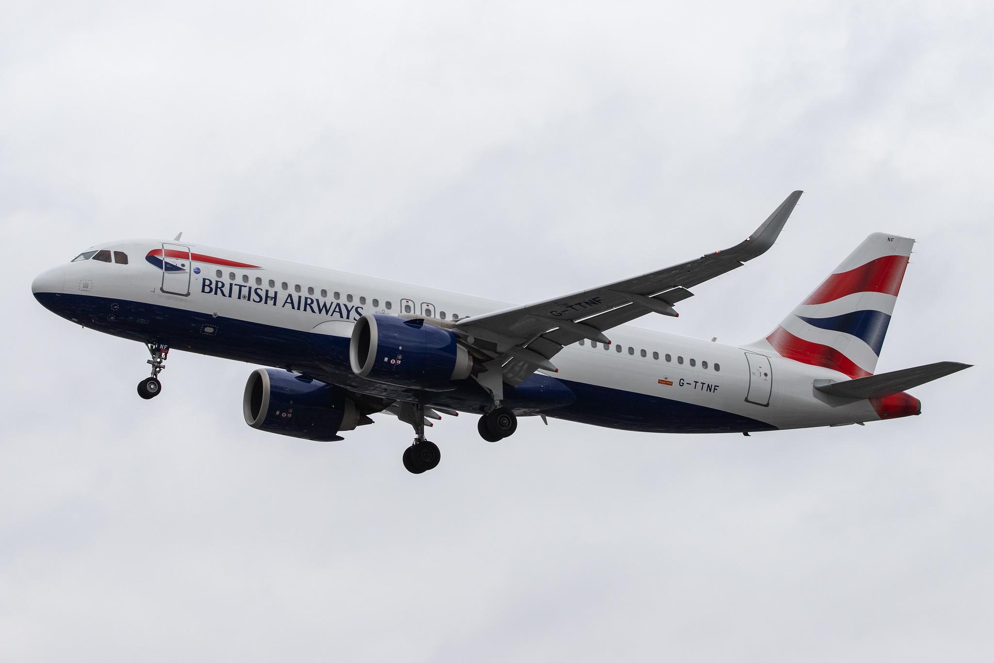 London Heathrow Airport: British Airways (BA / BAW) |  Airbus A320-251N A20N | G-TTNF | MSN 8408