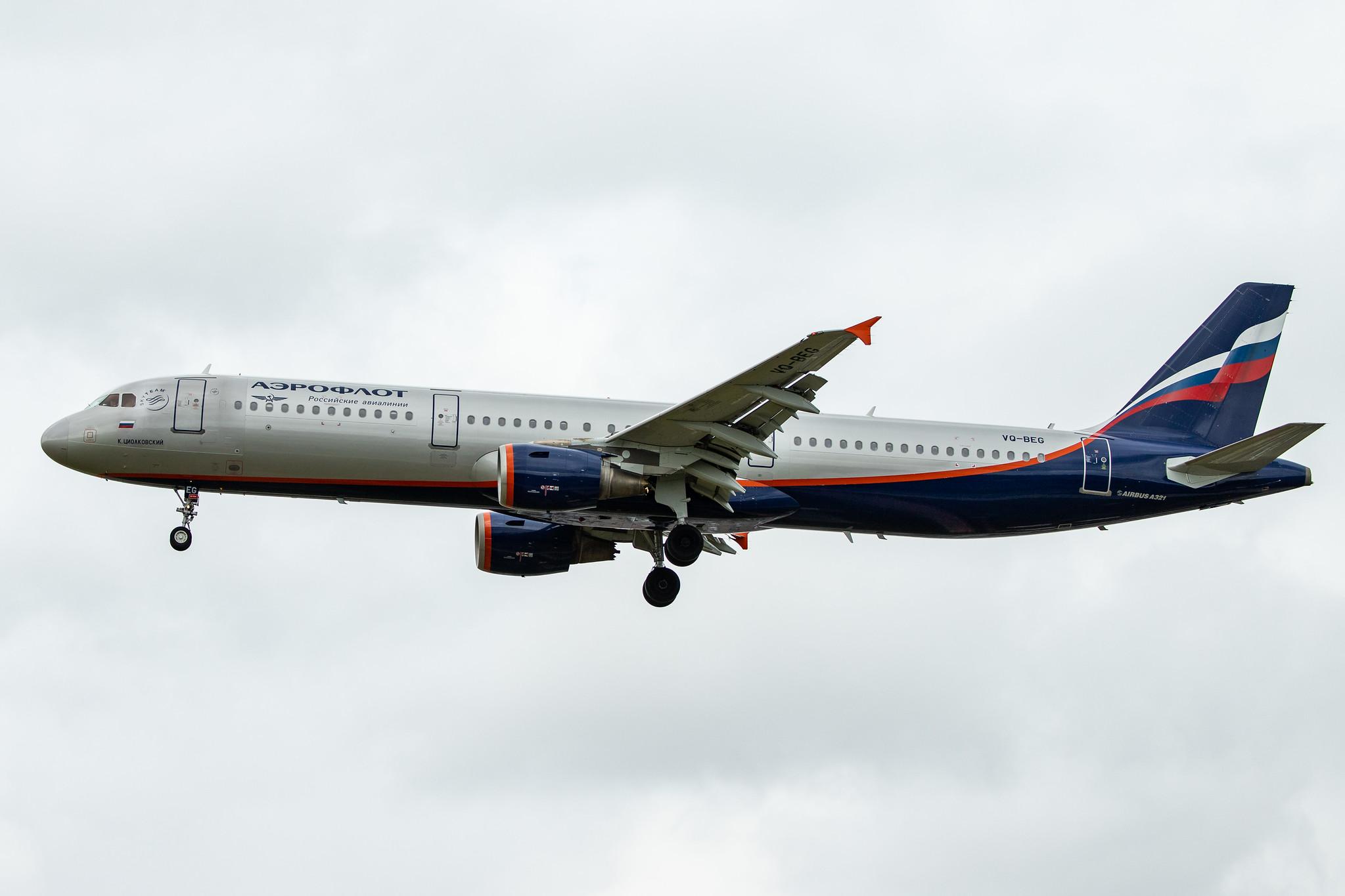 London Heathrow Airport: Aeroflot (SU / AFL) |  Airbus A321-211 A321 | VQ-BEG | MSN 4116