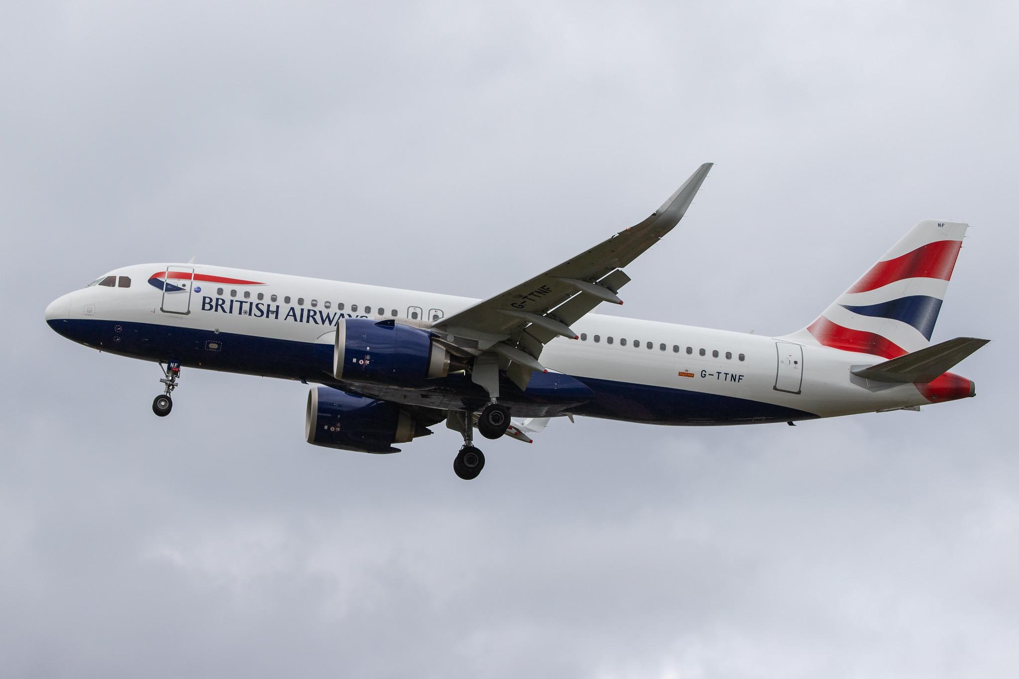 London Heathrow Airport: British Airways (BA / BAW) |  Airbus A320-251N A20N | G-TTNF | MSN 8408