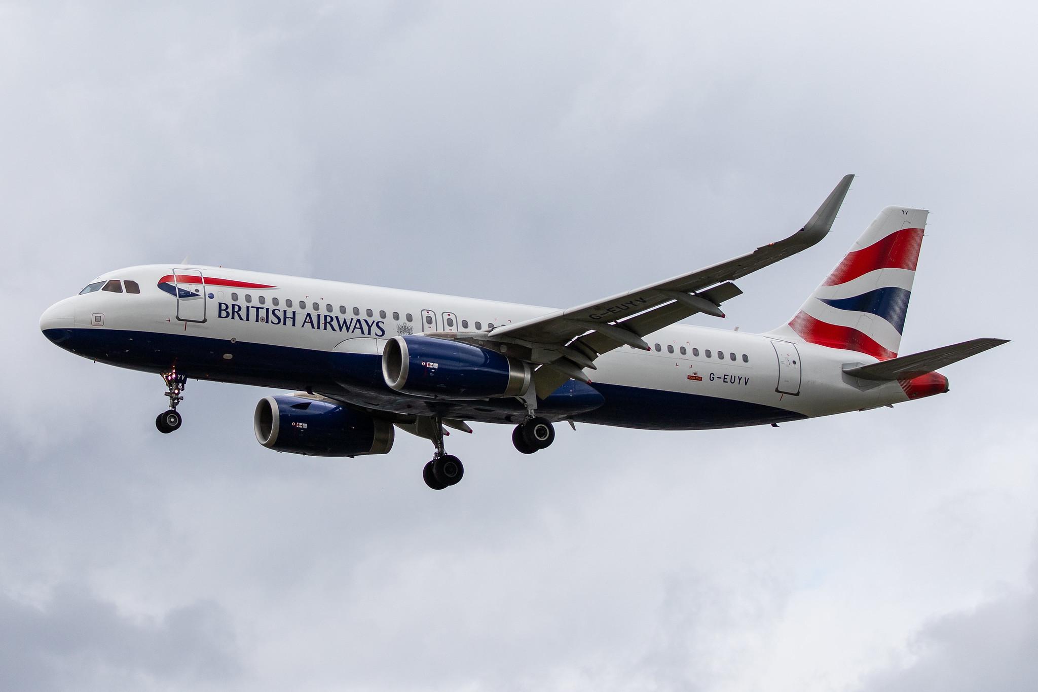 London Heathrow Airport: British Airways (BA / BAW) |  Airbus A320-232 A320 | G-EUYV | MSN 6091