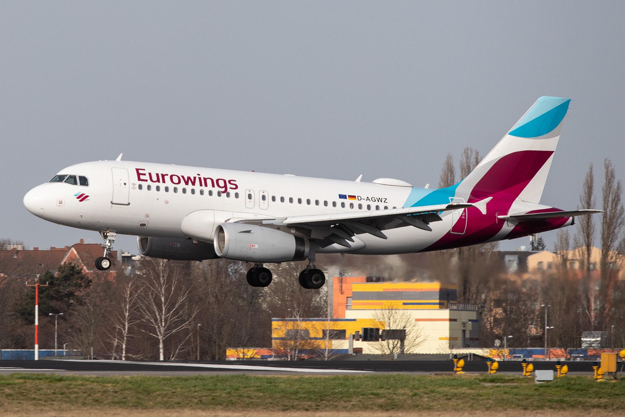 Flughafen Berlin Tegel (TXL): Eurowings (EW / EWG) |  Airbus A319-132 A319 | D-AGWZ | MSN 5978