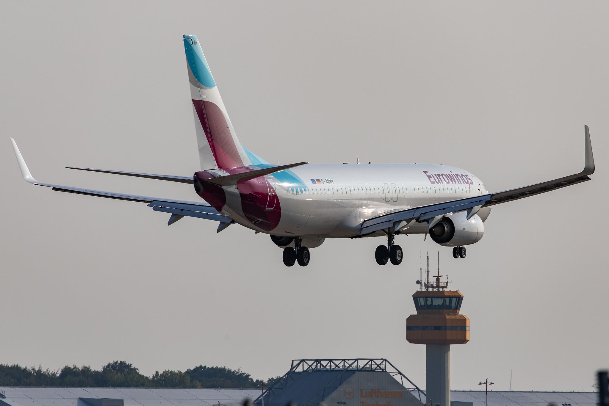 Hamburg Airport: Eurowings (EW / EWG) | Operator: TUI fly |  Boeing 737-86J B738 | D-ABMV | MSN 37785