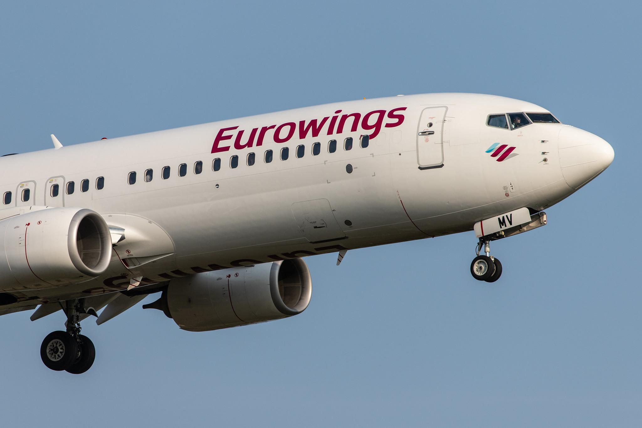 Hamburg Airport: Eurowings (EW / EWG) | Operator: TUI fly |  Boeing 737-86J B738 | D-ABMV | MSN 37785