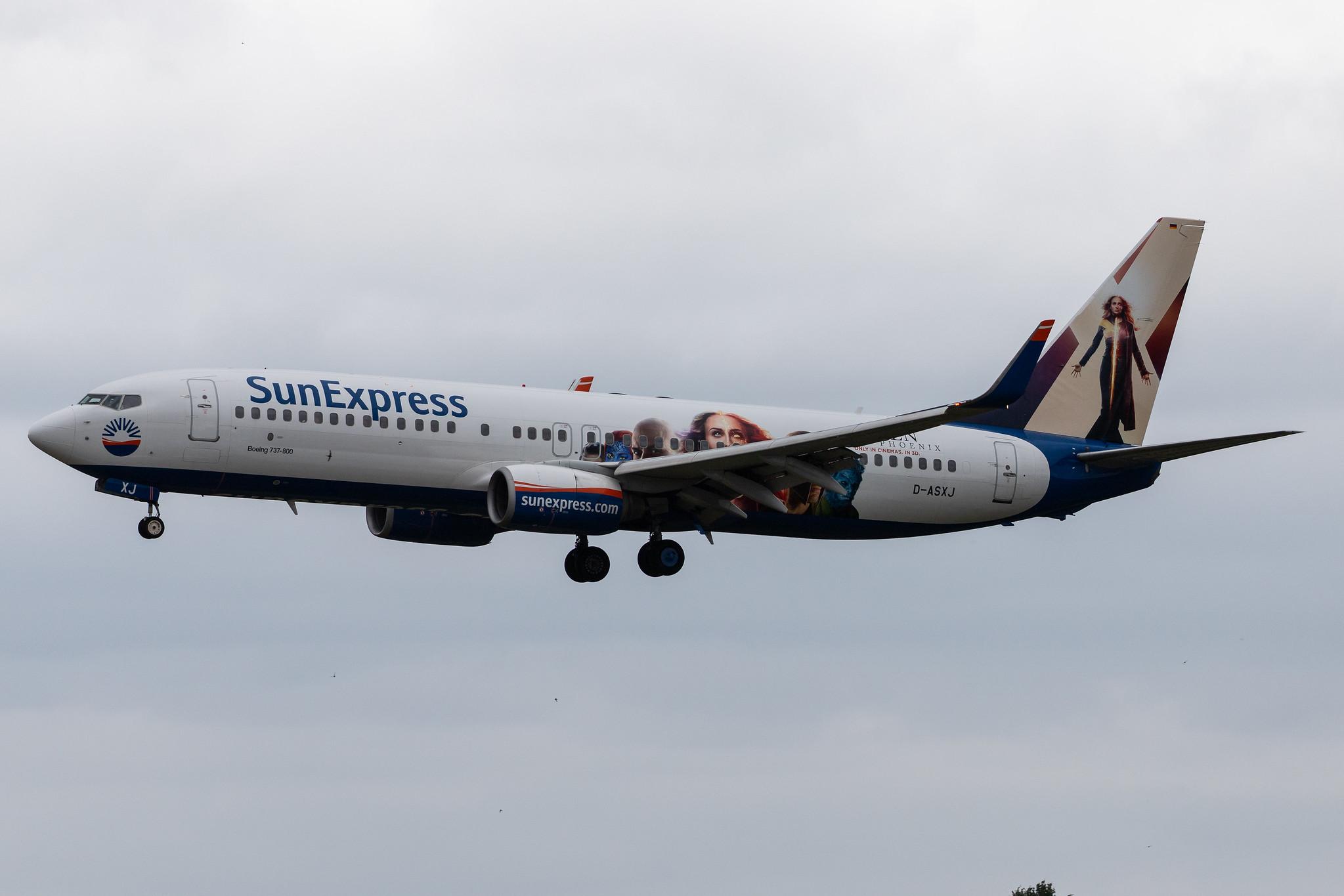 Hamburg Airport: SunExpress (XQ / SXS) |  Livery: X-Men Livery | Operator: SunExpress Deutschland |  Boeing 737-86N B738 | D-ASXJ | MSN 30807