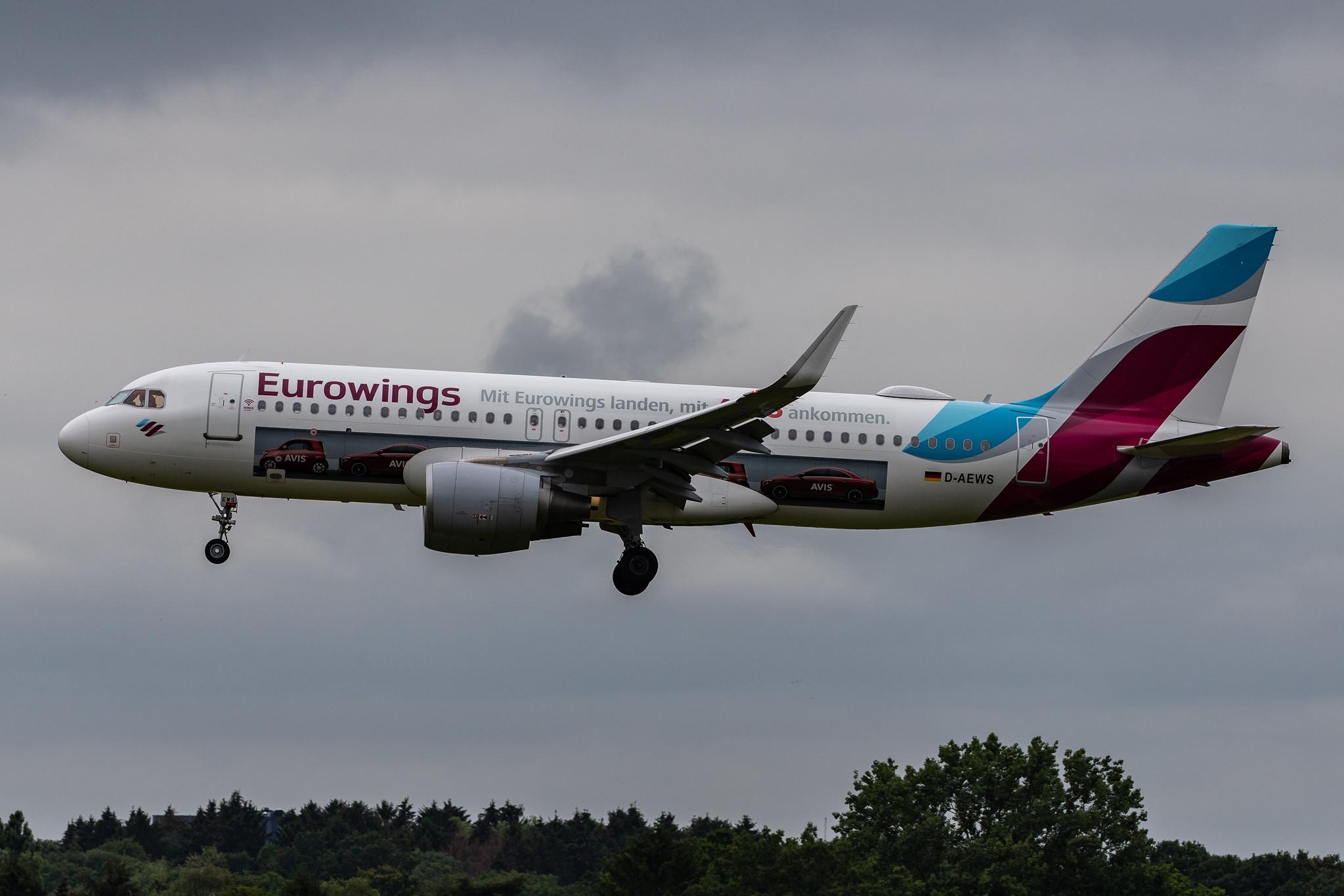 Hamburg Airport: Eurowings (EW / EWG) |  Livery: AVIS Livery |  Airbus A320-214 A320 | D-AEWS | MSN 7439
