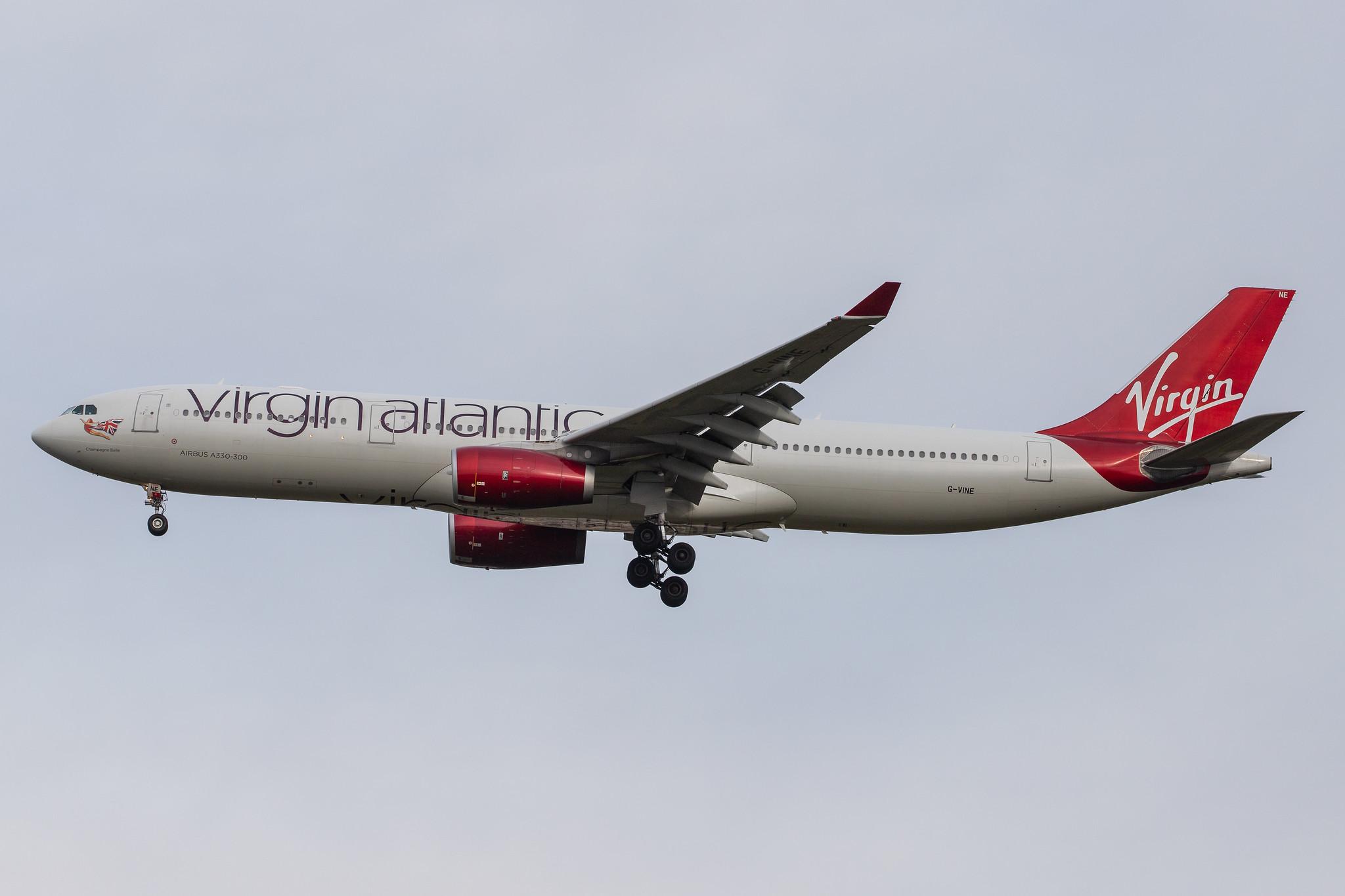 London Heathrow Airport: Virgin Atlantic (VS / VIR) |  Airbus A330-343 A333 | G-VINE | MSN 1231