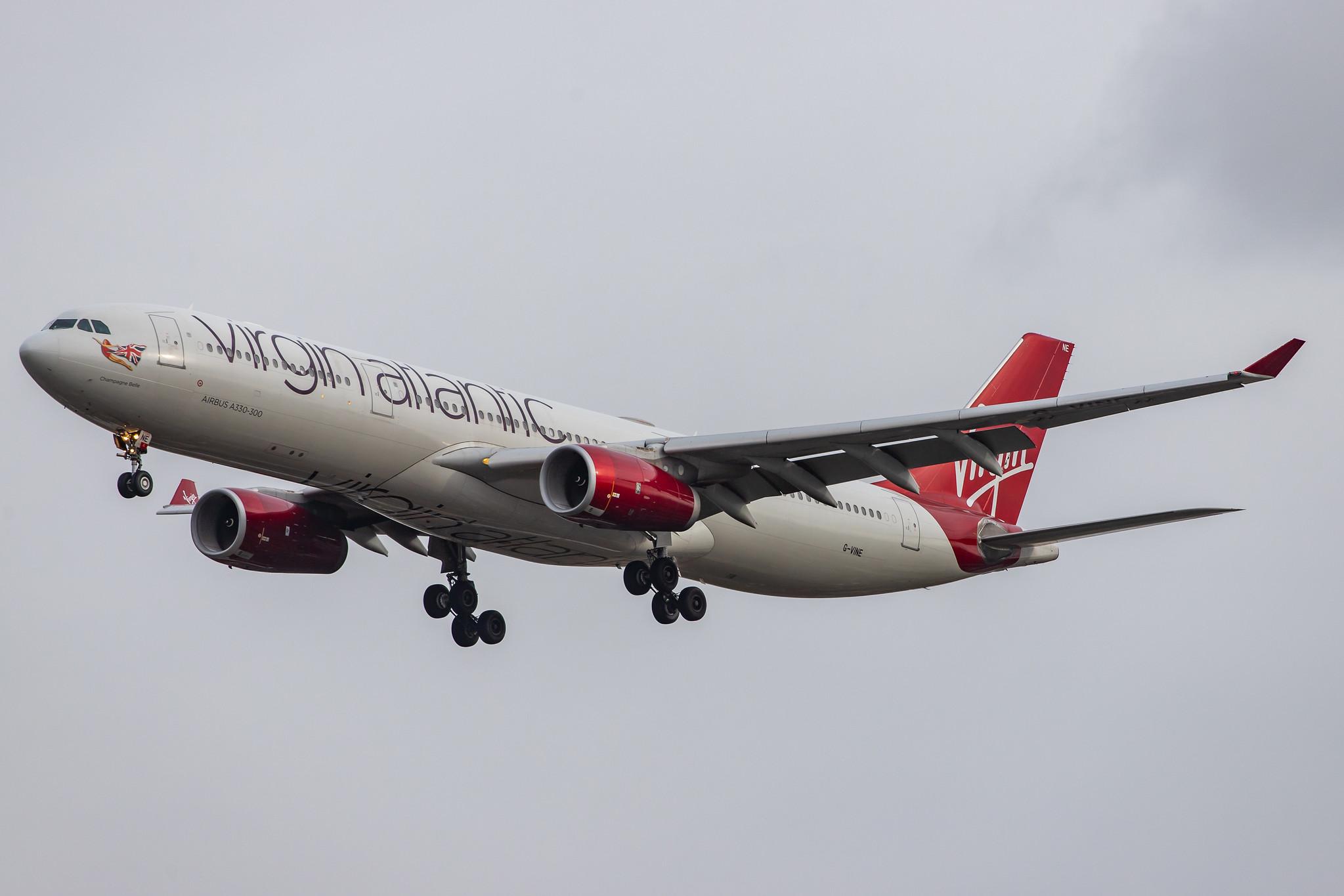 London Heathrow Airport: Virgin Atlantic (VS / VIR) |  Airbus A330-343 A333 | G-VINE | MSN 1231