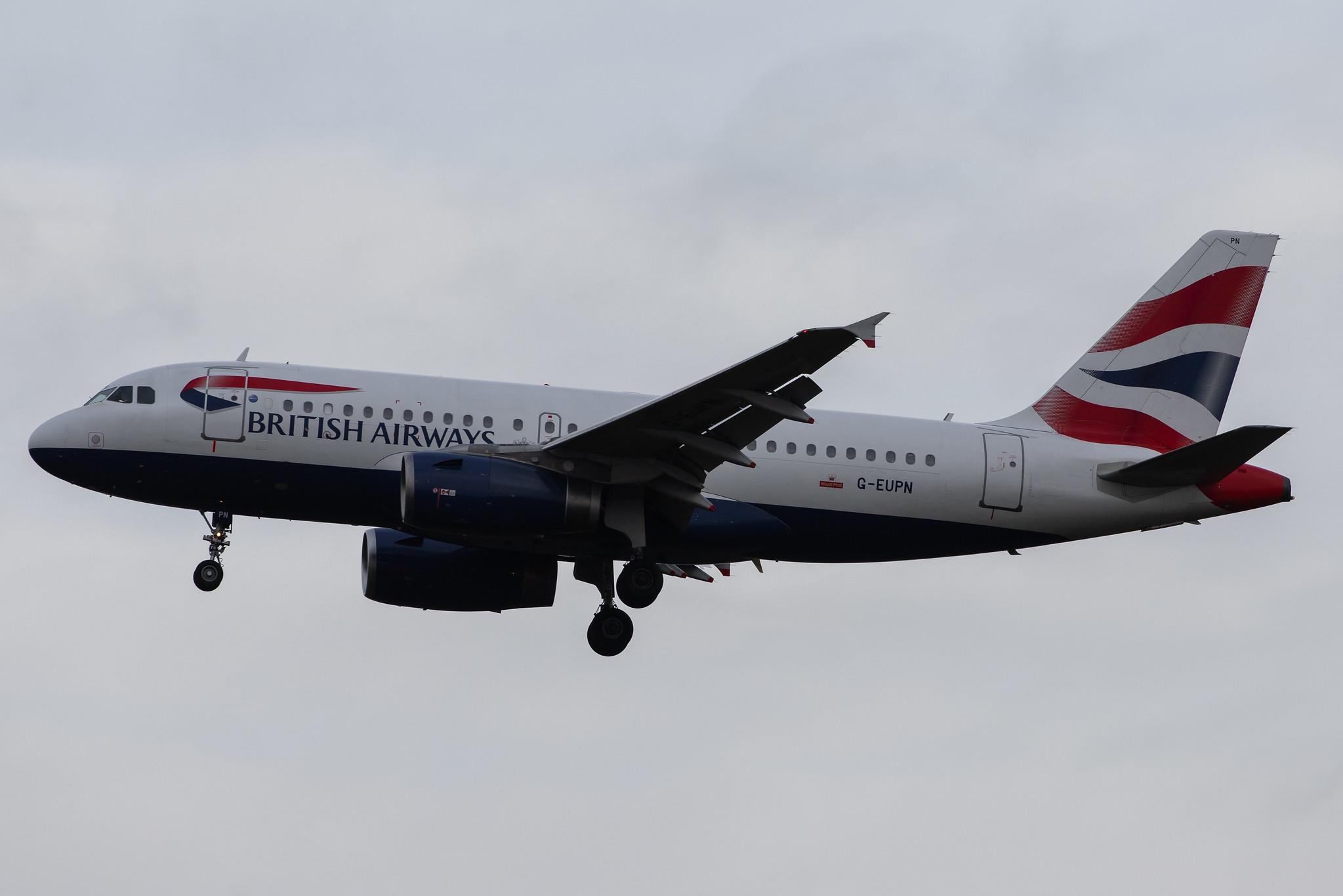 London Heathrow Airport: British Airways (BA / BAW) |  Airbus A319-131 A319 | G-EUPN | MSN 1261