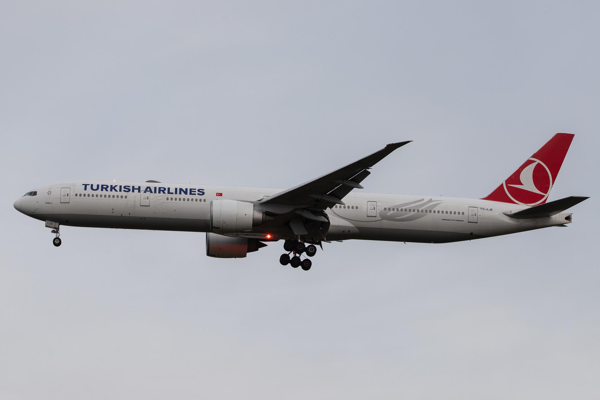 London Heathrow Airport: Turkish Airlines (TK / THY) |  Boeing 777-3F2(ER) B77W | TC-LJE | MSN 44126