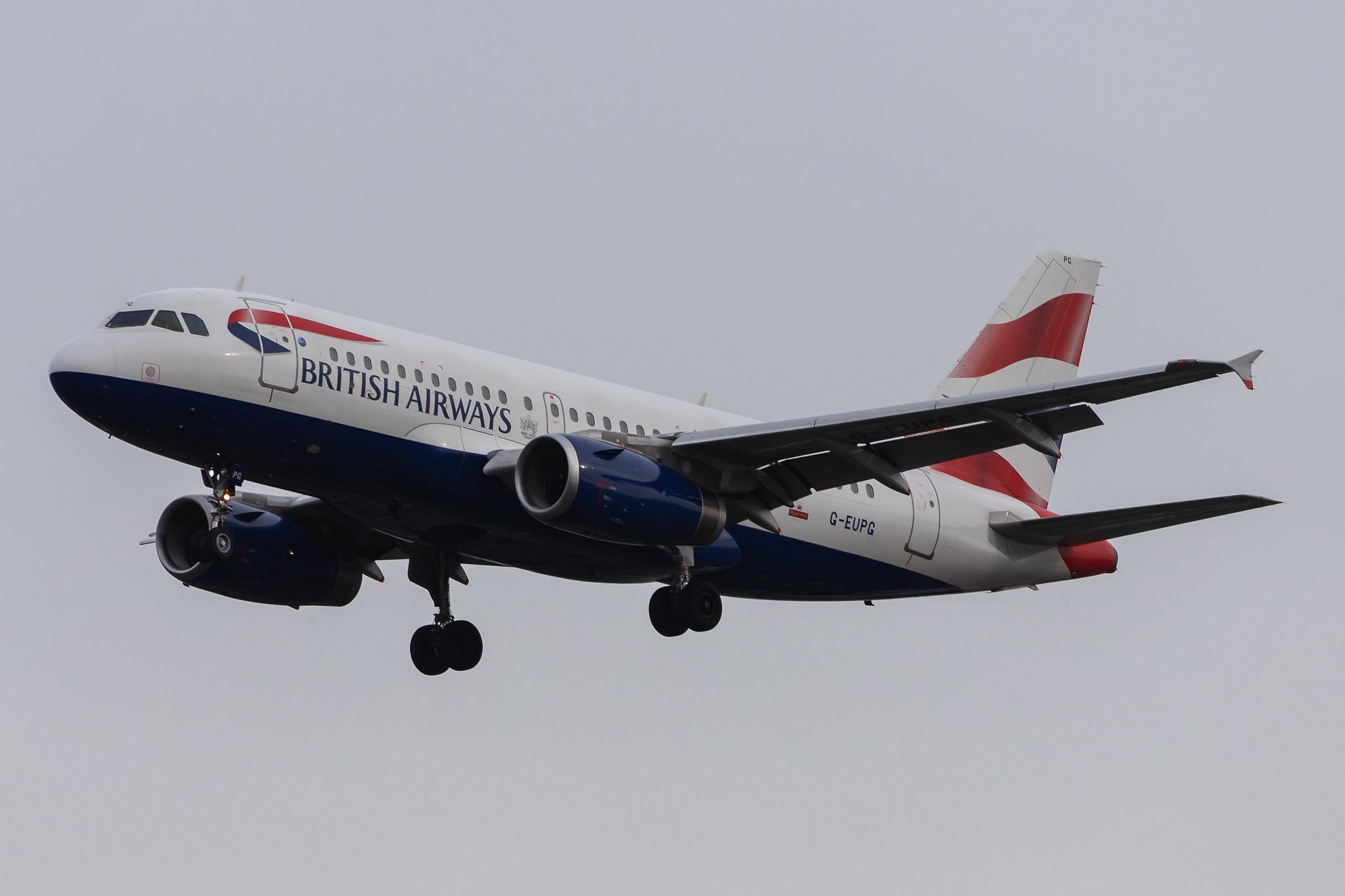 London Heathrow Airport: British Airways (BA / BAW) |  Airbus A319-131 A319 | G-EUPG | MSN 1222