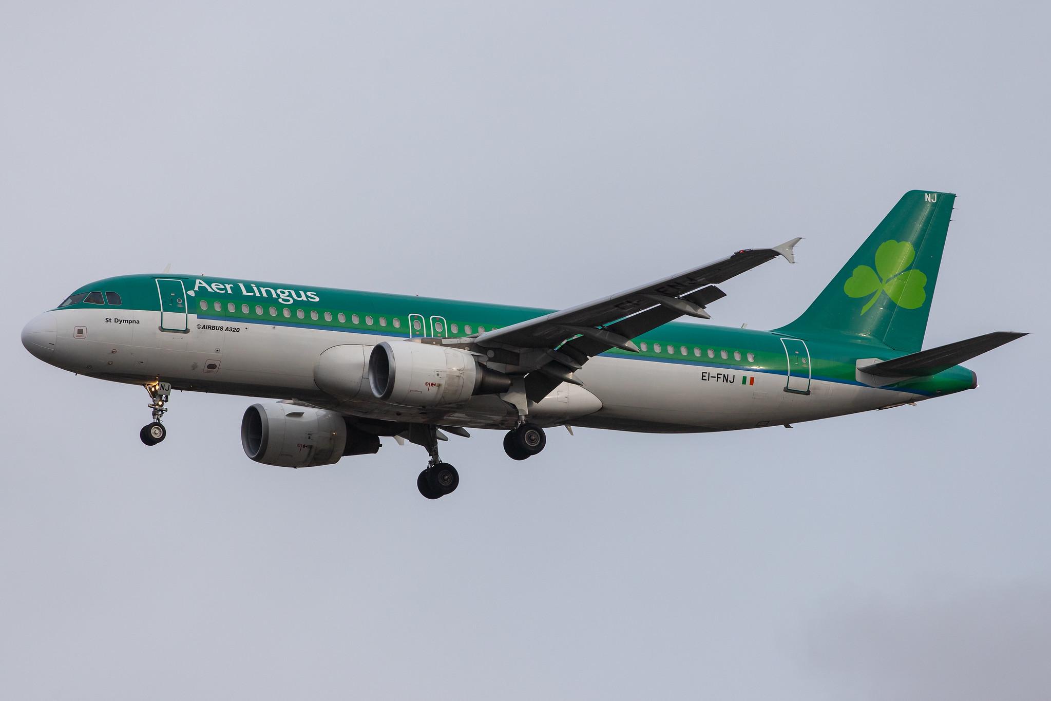 London Heathrow Airport: Aer Lingus (EI / EIN) |  Airbus A320-216 A320 | EI-FNJ | MSN 3174