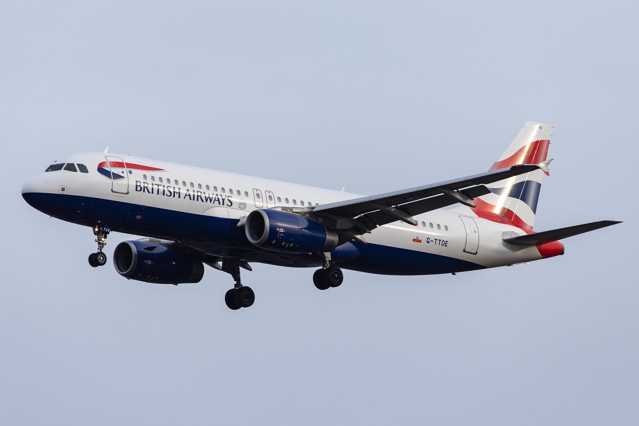 London Heathrow Airport: British Airways (BA / BAW) |  Airbus A320-232 A320 | G-TTOE | MSN 1754