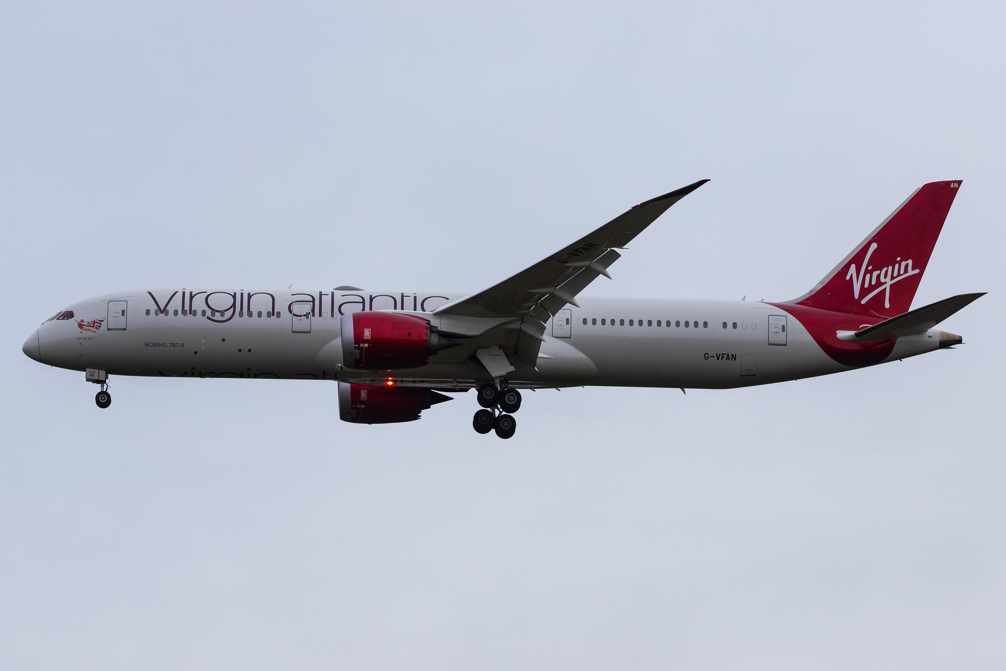 London Heathrow Airport: Virgin Atlantic (VS / VIR) |  Boeing 787-9 Dreamliner B789 | G-VFAN | MSN 37977