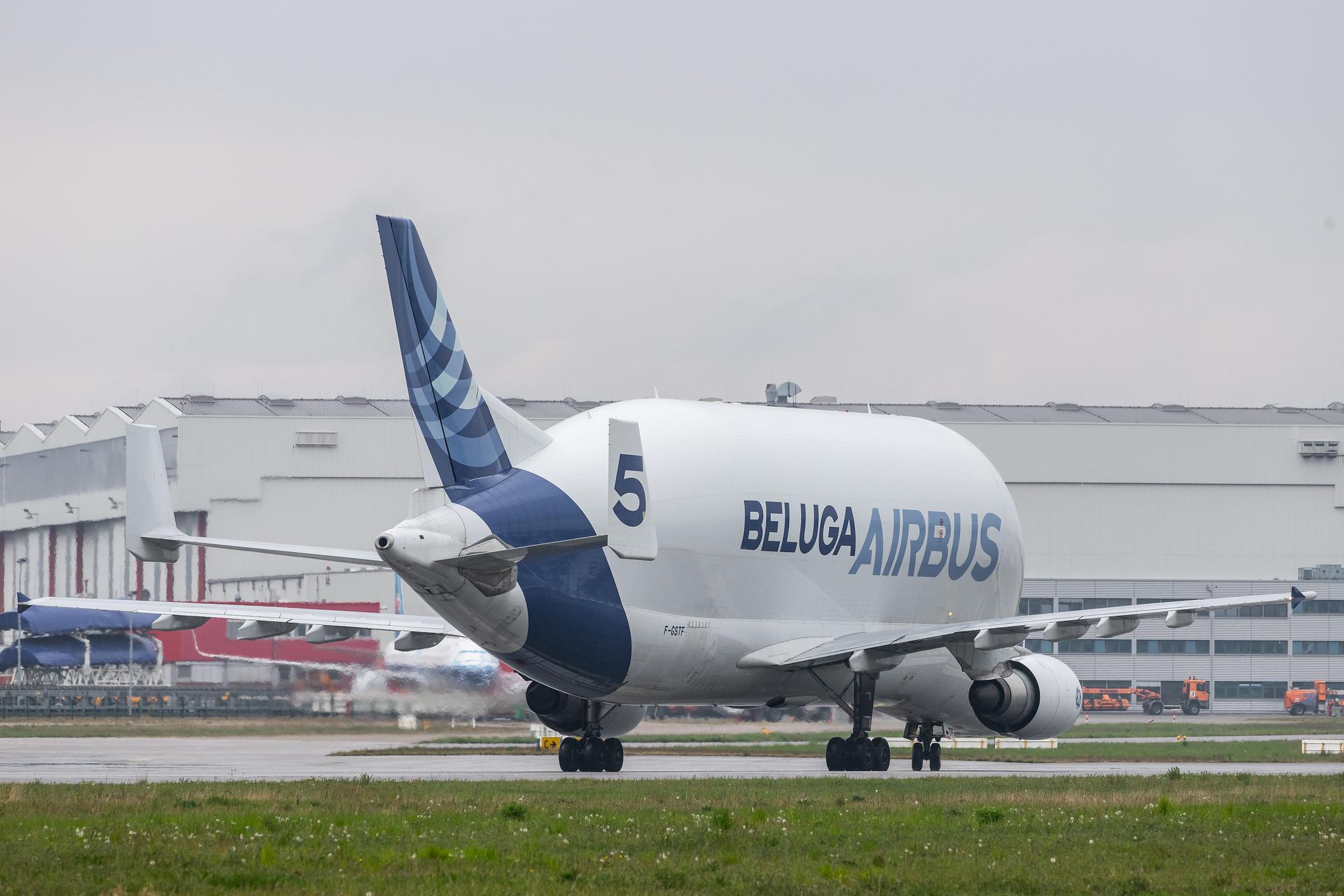Flugplatz Hamburg-Finkenwerder: Airbus Transport International (4Y / BGA) |  Airbus A300-608ST Beluga A3ST | F-GSTF | MSN 796