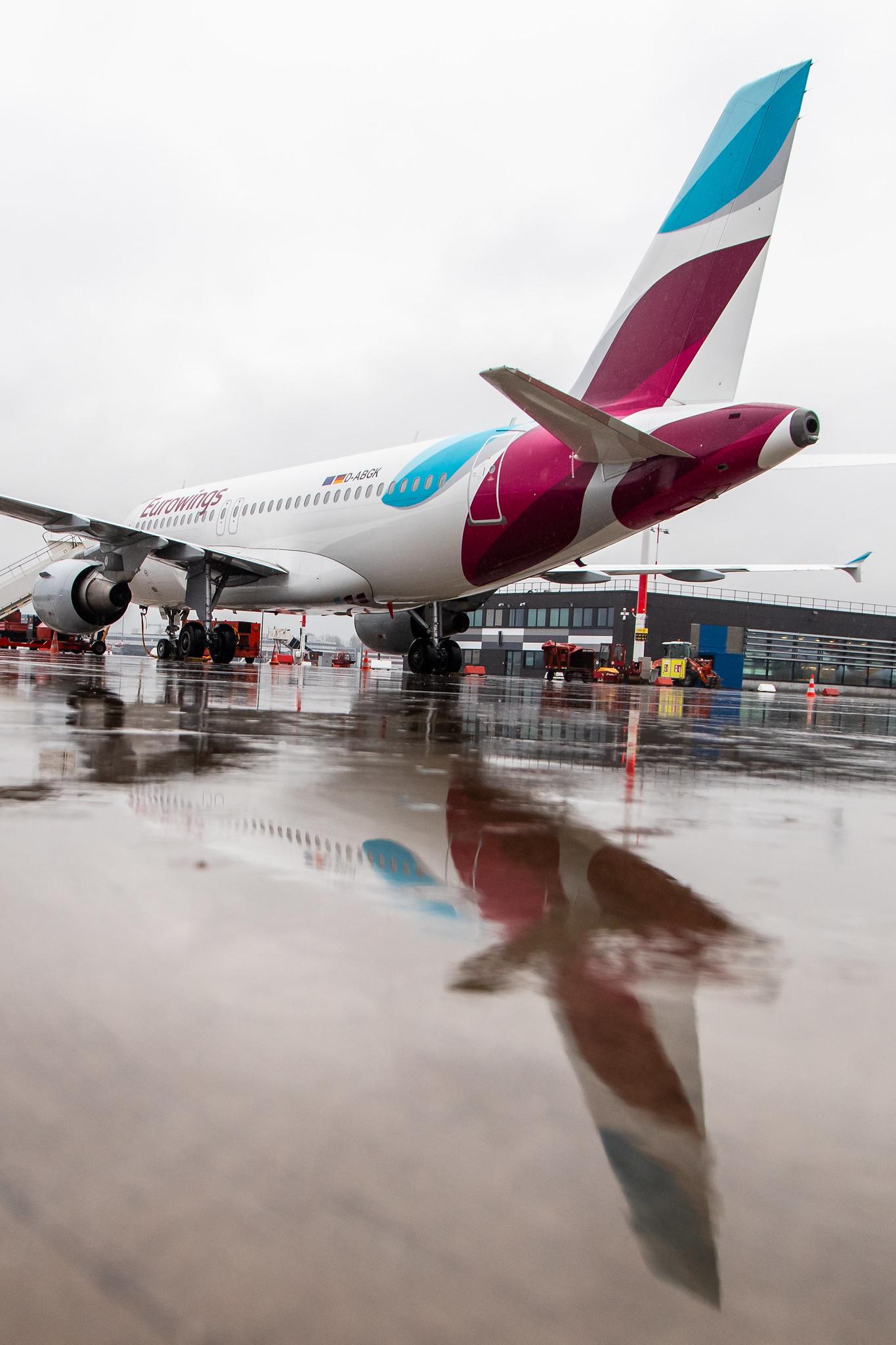 Hamburg Airport Apron: Eurowings (EW / EWG) | Operator: Germanwings |  Airbus A319-112 A319 | D-ABGK | MSN 3447