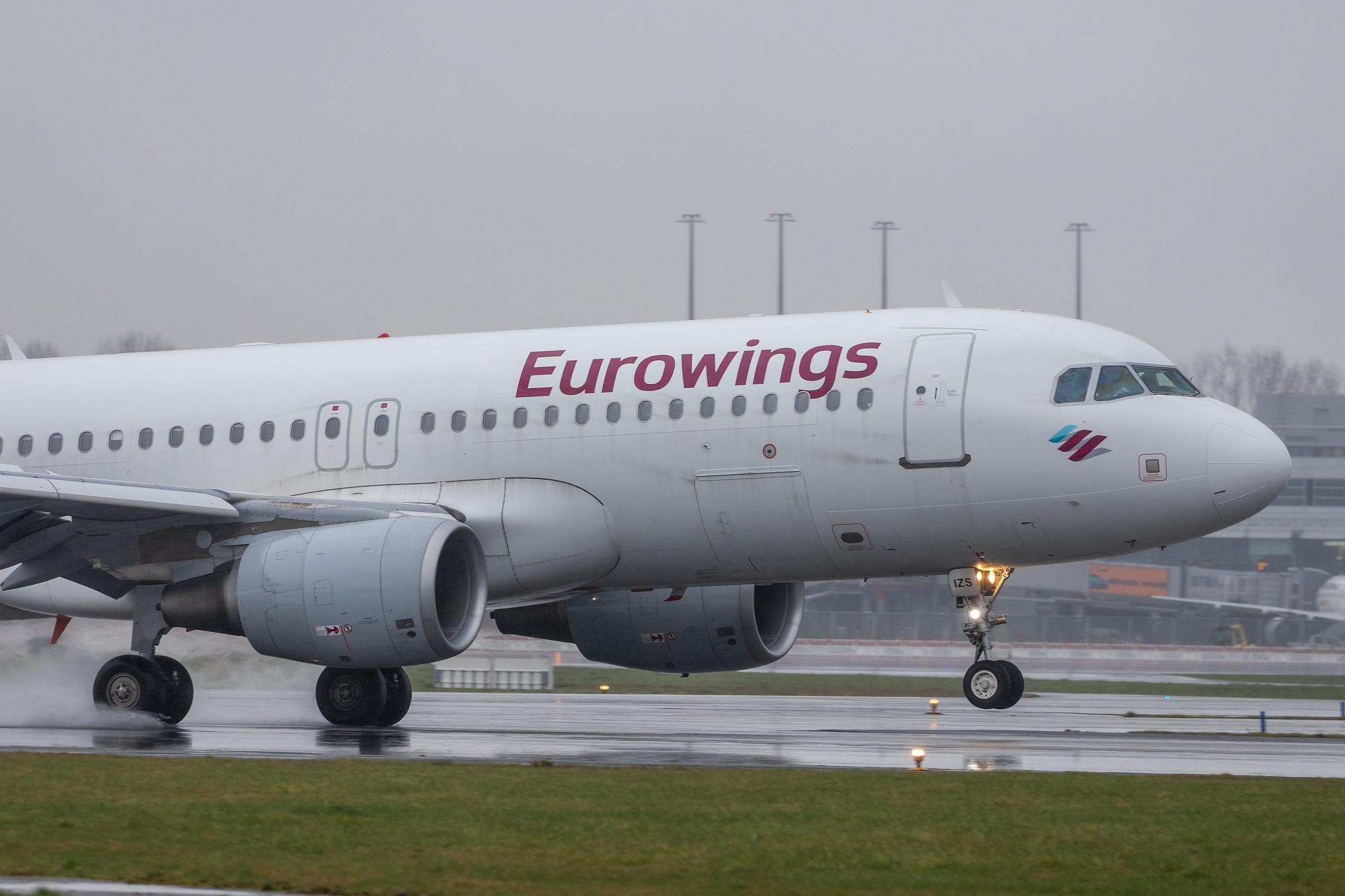 Hamburg Airport Apron: Eurowings (EW / EWG) |  Airbus A320-214 A320 | D-AIZS | MSN 5557