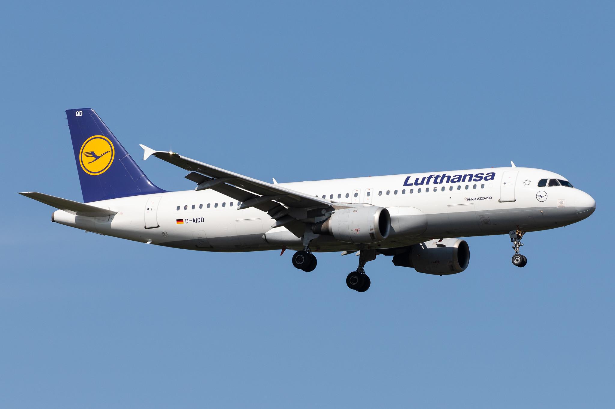 Frankfurt Airport: Lufthansa (LH / DLH) |  Airbus A320-211 A320 | D-AIQD | MSN 0202