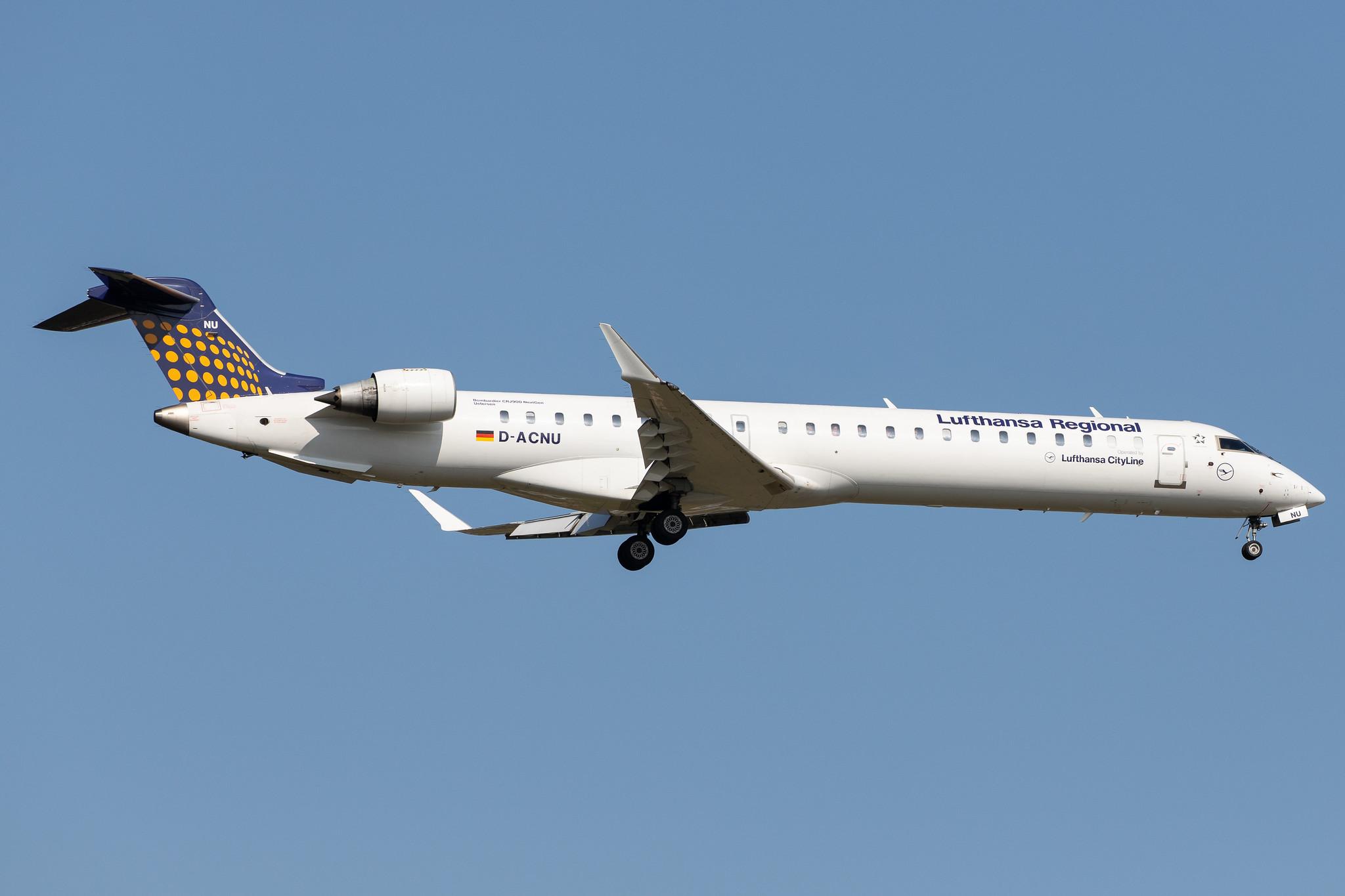 Frankfurt Airport: Lufthansa (LH / DLH) | Operator: Lufthansa CityLine |  Bombardier CRJ-900LR CRJ9 | D-ACNU | MSN 15267