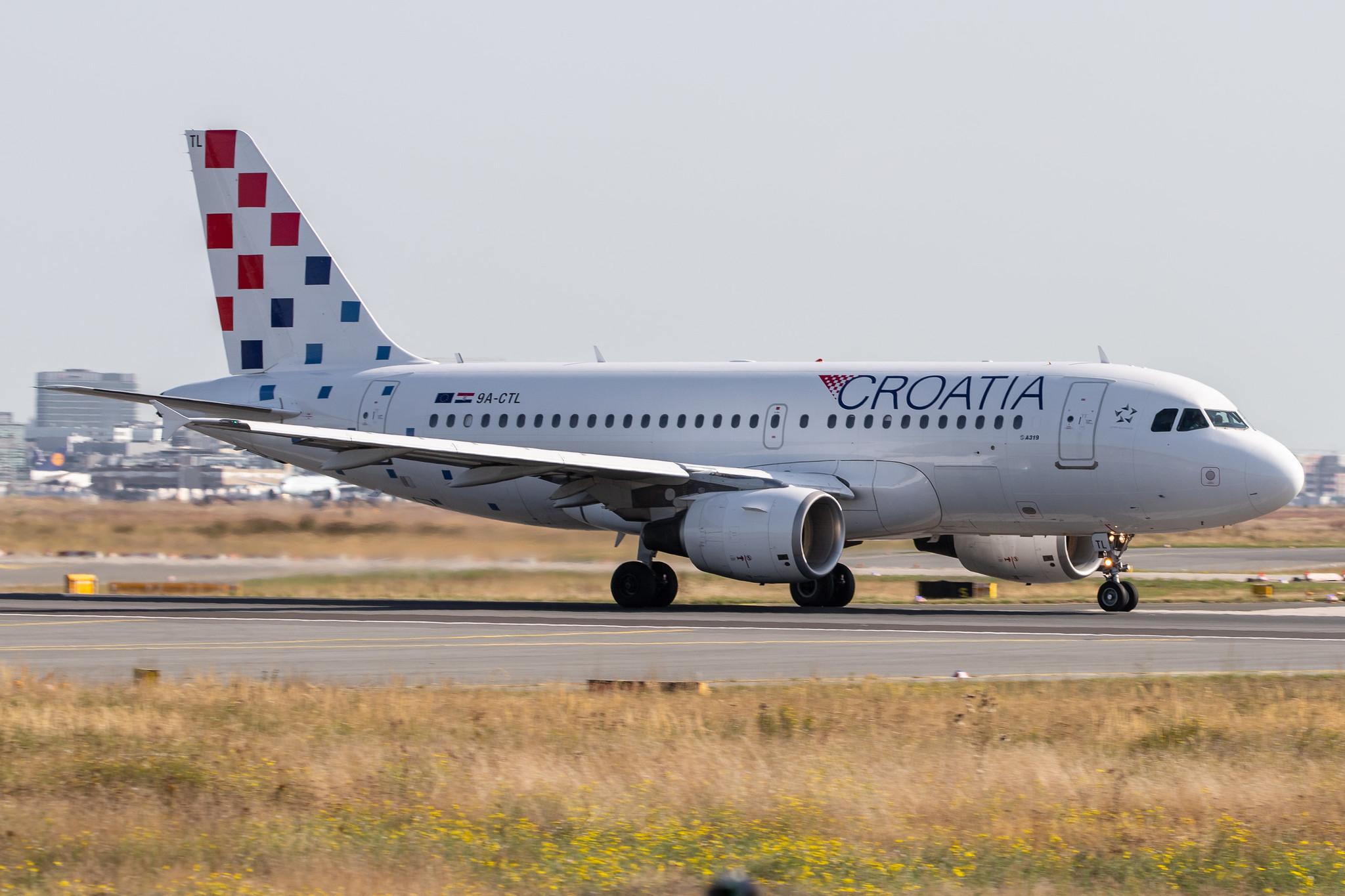 Frankfurt Airport: Croatia Airlines (OU / CTN) |  Airbus A319-112 A319 | 9A-CTL | MSN 1252