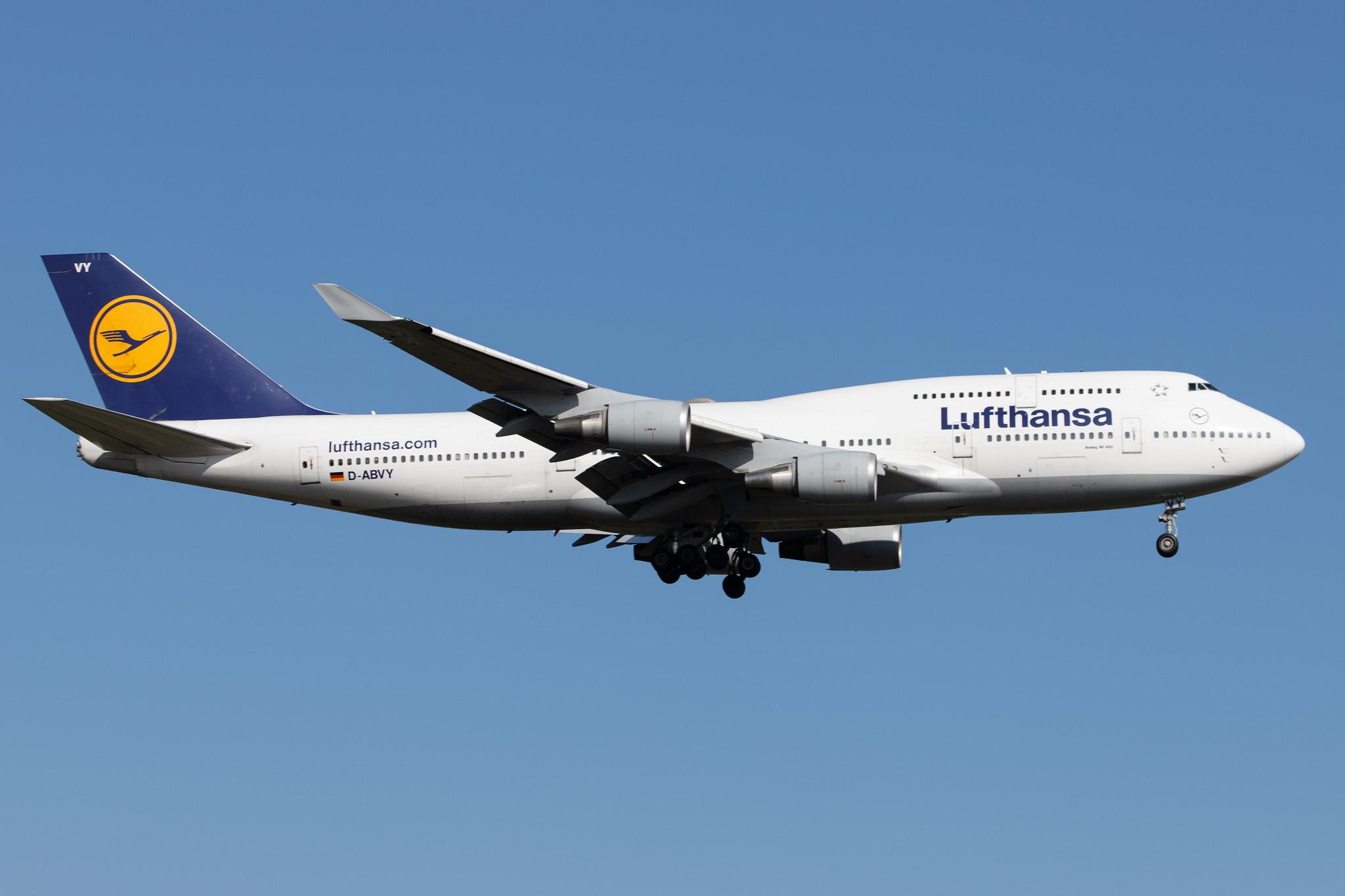 Frankfurt Airport: Lufthansa (LH / DLH) |  Boeing 747-430 B744 | D-ABVY | MSN 29869
