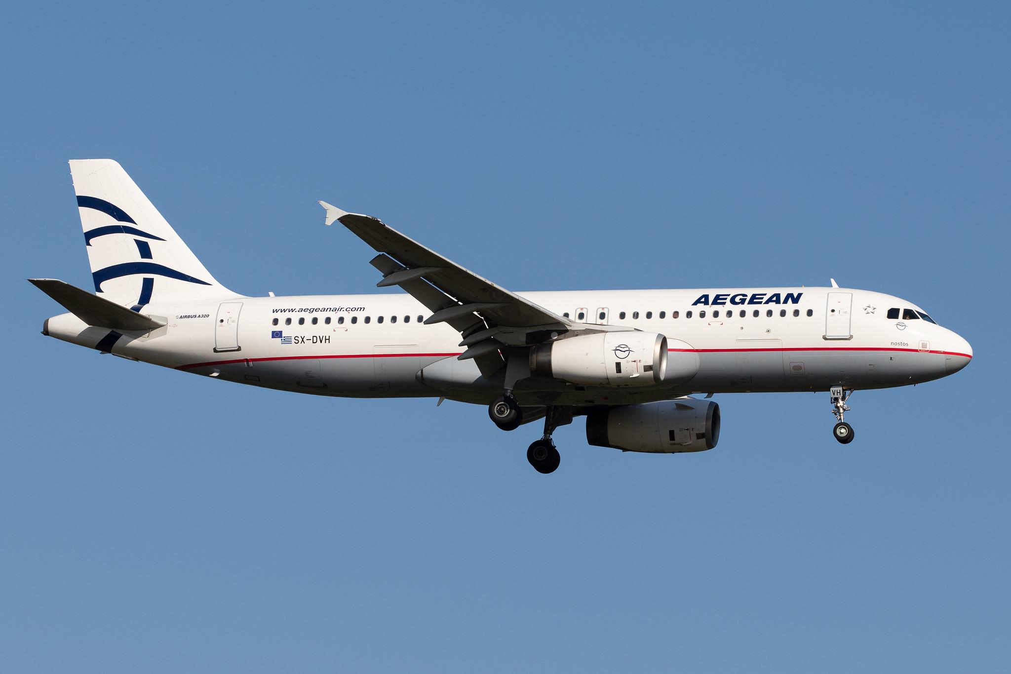 Frankfurt Airport: Aegean Airlines (A3 / AEE) |  Airbus A320-232 A320 | SX-DVH | MSN 3066