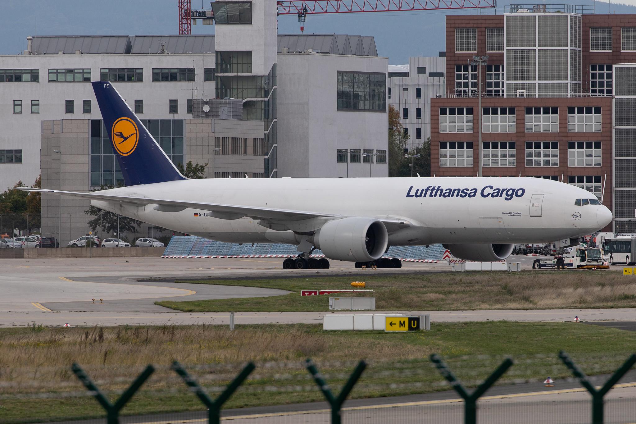 Frankfurt Airport: Lufthansa Cargo (/ GEC) |  Boeing 777-FBT B77L | D-ALFE | MSN 41678