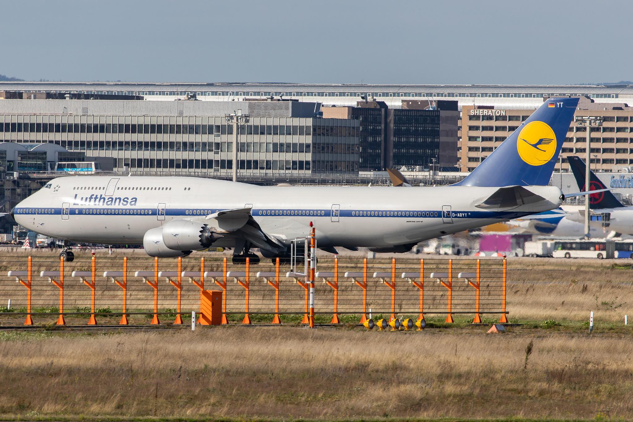 Frankfurt Airport: Lufthansa (LH / DLH) |  Livery: Retro Livery |  Boeing 747-830 B748 | D-ABYT | MSN 37844