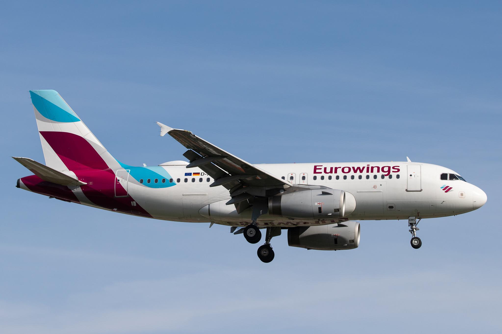 Hamburg Airport: Eurowings (EW / EWG) |  Airbus A319-132 A319 | D-AGWC | MSN 2976