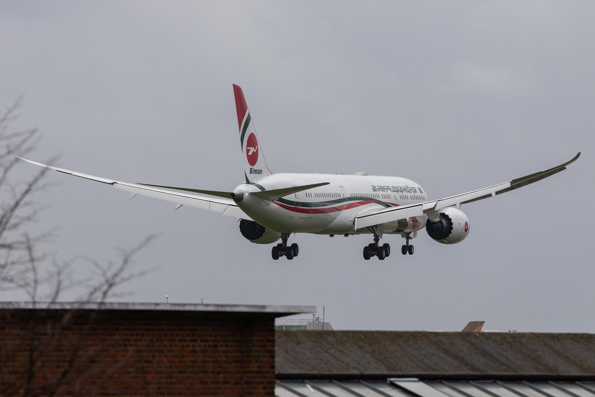 London Heathrow Airport: Biman Bangladesh Airlines (BG / BBC) |  Boeing 787-9 Dreamliner B789 | S2-AJX | MSN 60327