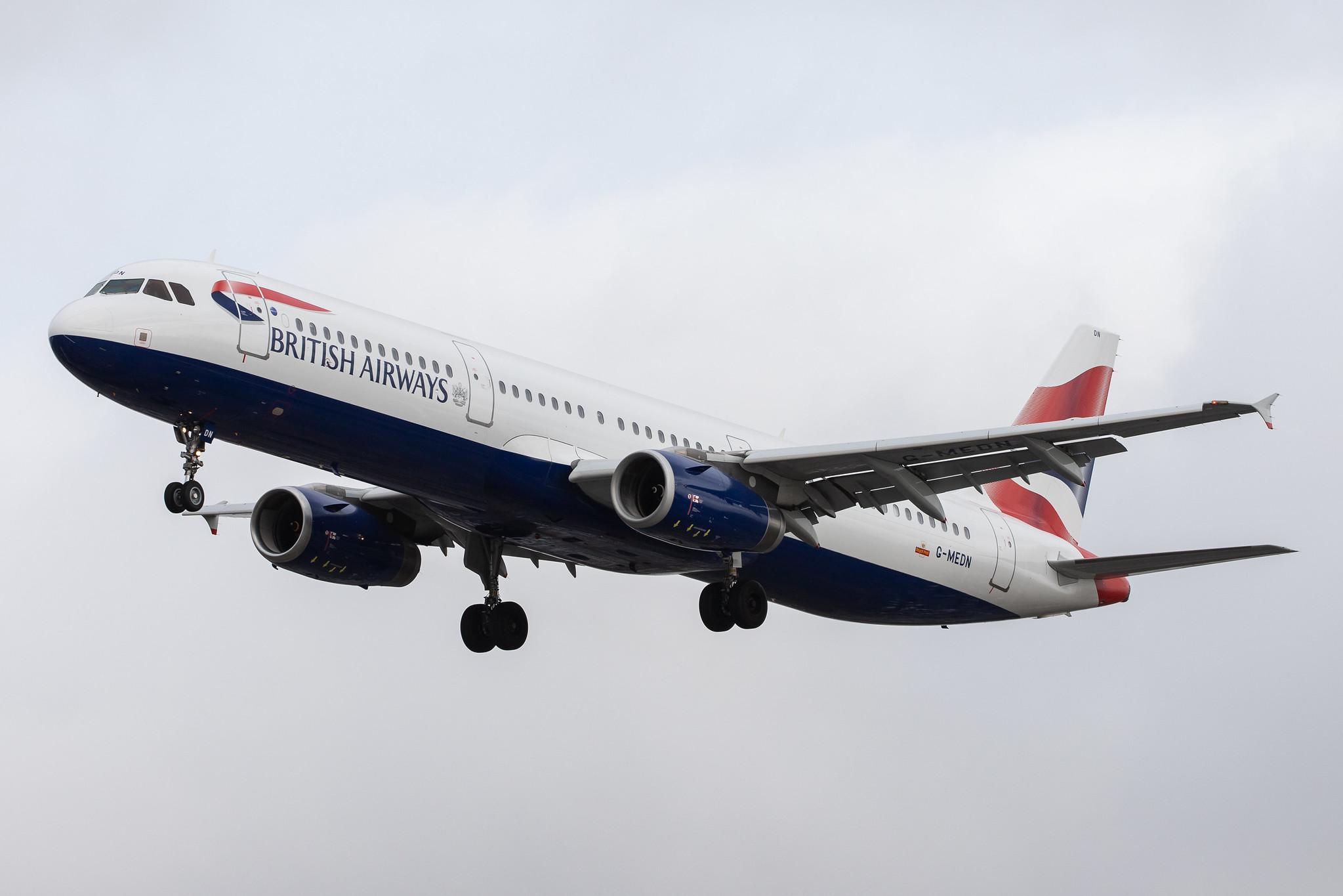 London Heathrow Airport: British Airways (BA / BAW) |  Airbus A321-231 A321 | G-MEDN | MSN 3512