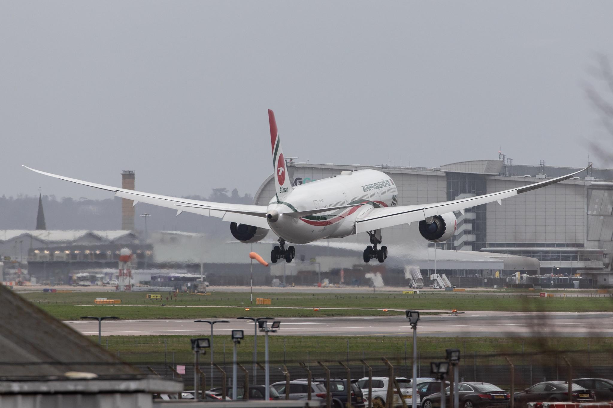 London Heathrow Airport: Biman Bangladesh Airlines (BG / BBC) |  Boeing 787-9 Dreamliner B789 | S2-AJX | MSN 60327
