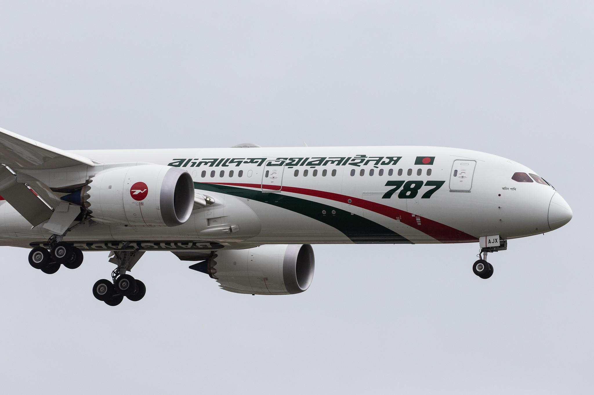 London Heathrow Airport: Biman Bangladesh Airlines (BG / BBC) |  Boeing 787-9 Dreamliner B789 | S2-AJX | MSN 60327