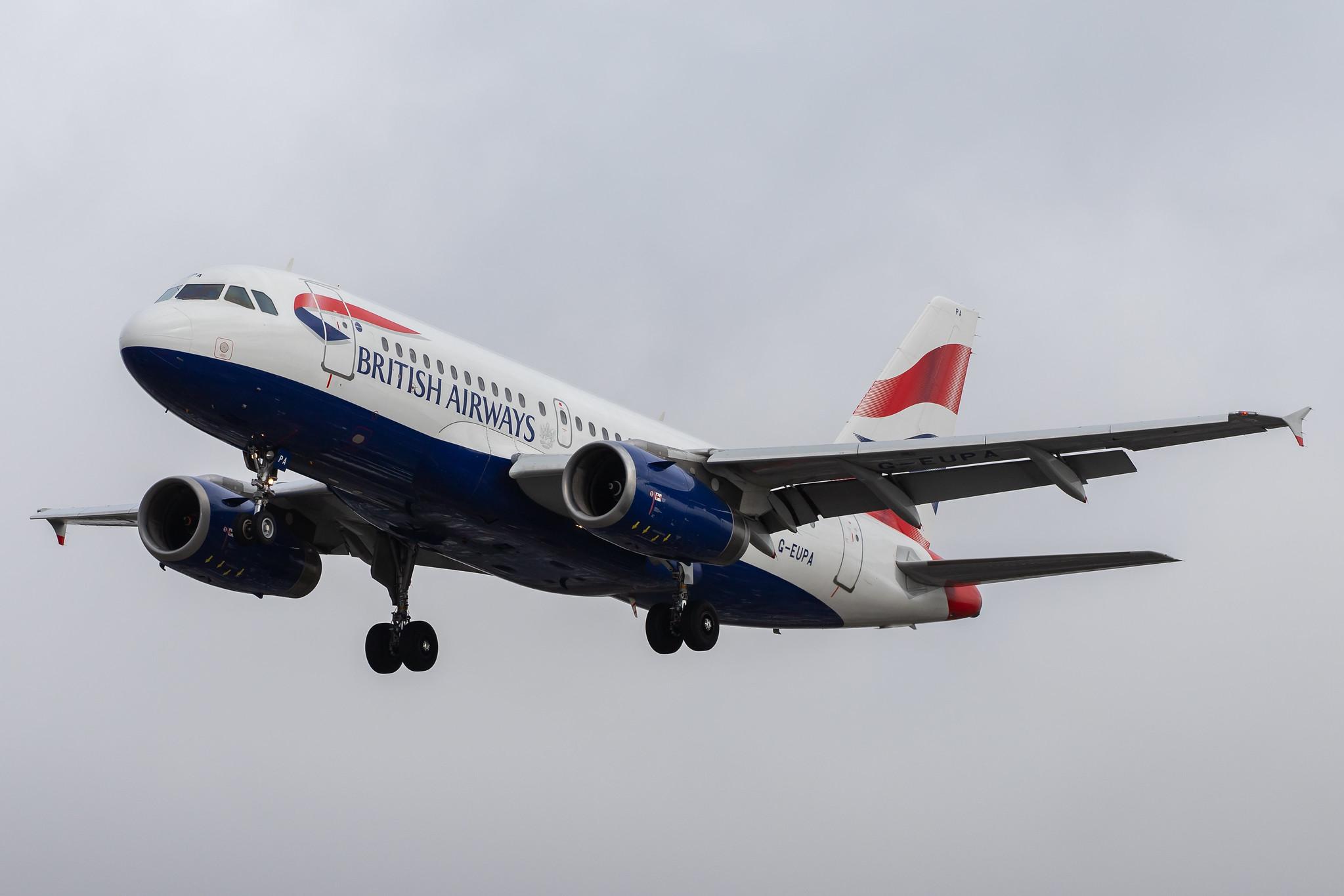 London Heathrow Airport: British Airways (BA / BAW) |  Airbus A319-131 A319 | G-EUPA | MSN 1082