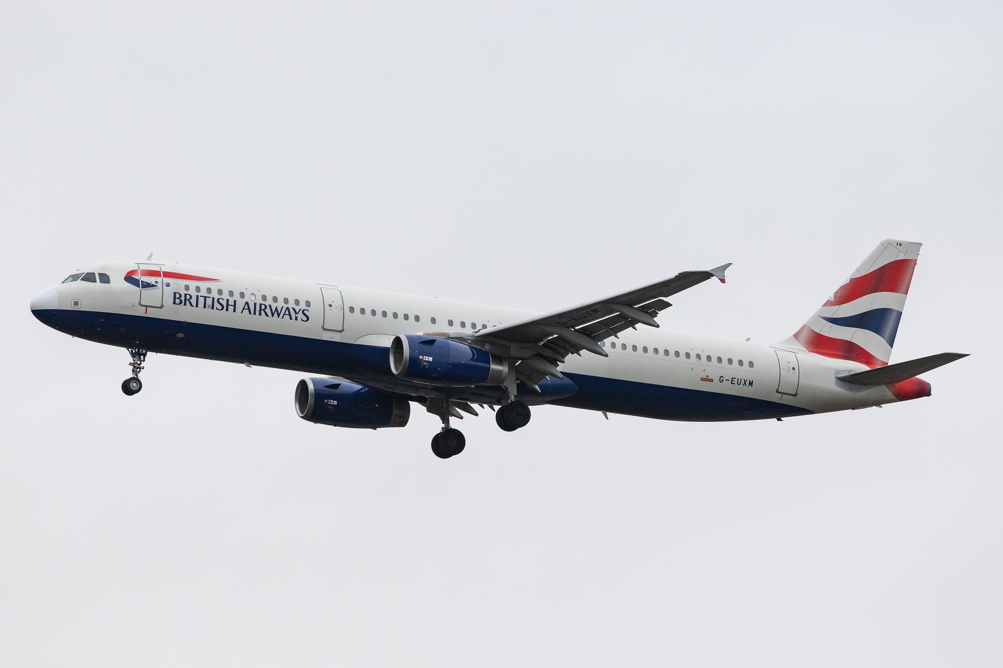 London Heathrow Airport: British Airways (BA / BAW) |  Airbus A321-231 A321 | G-EUXM | MSN 3290