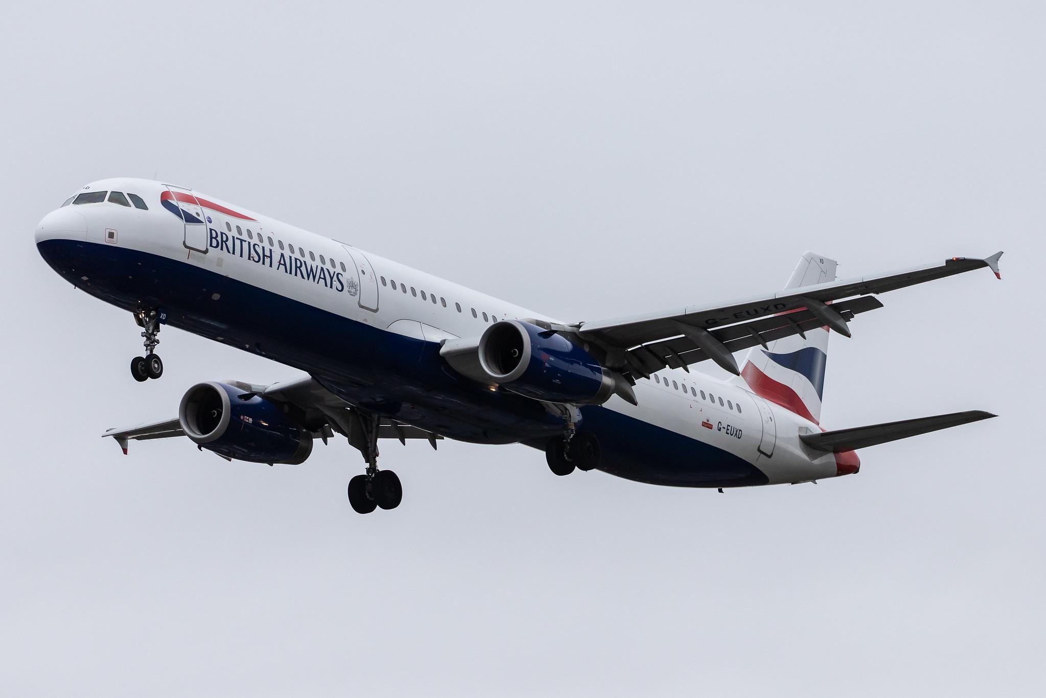 London Heathrow Airport: British Airways (BA / BAW) |  Airbus A321-231 A321 | G-EUXD | MSN 2320