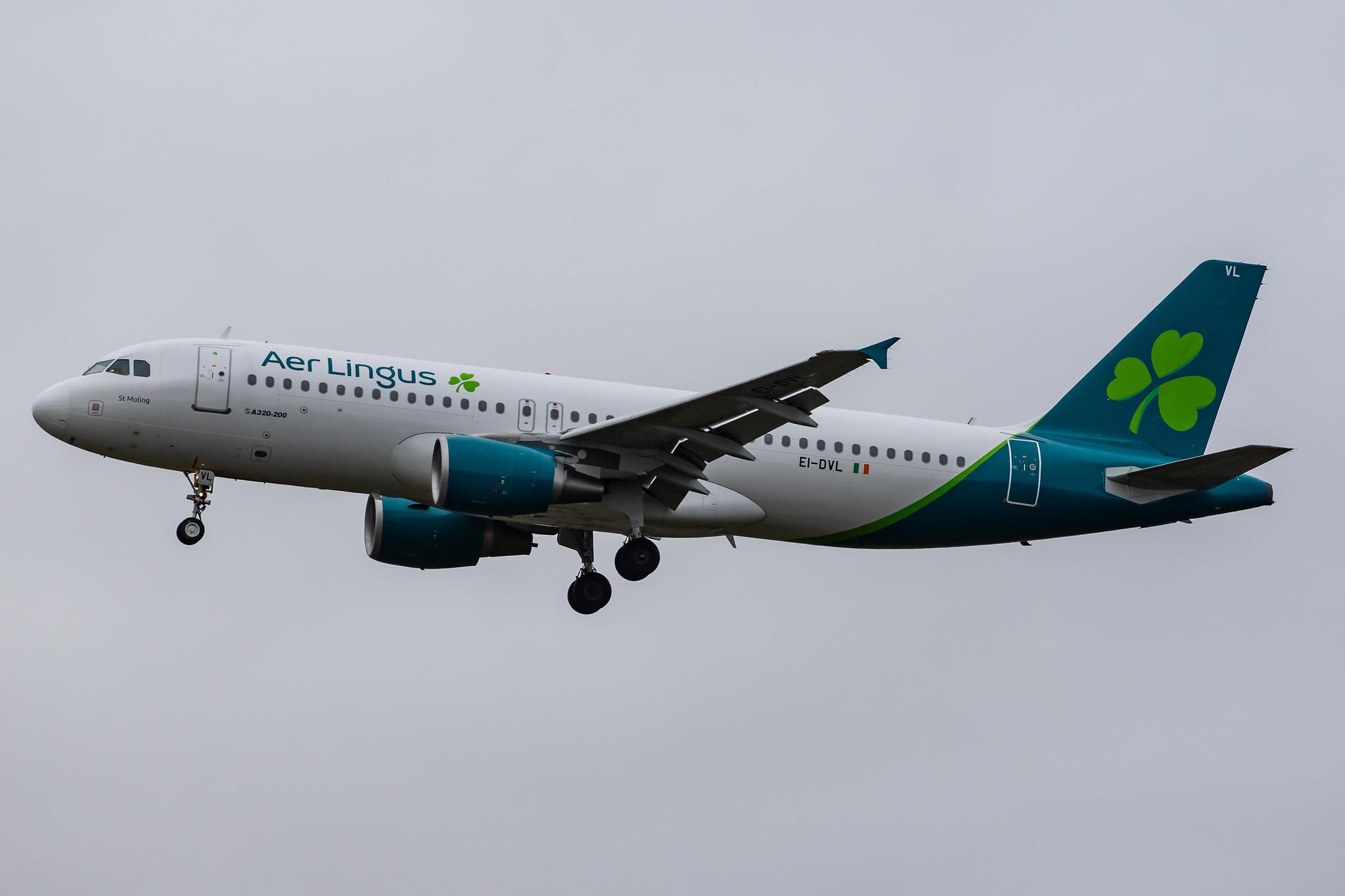 London Heathrow Airport: Aer Lingus (EI / EIN) |  Airbus A320-214 A320 | EI-DVL | MSN 4678