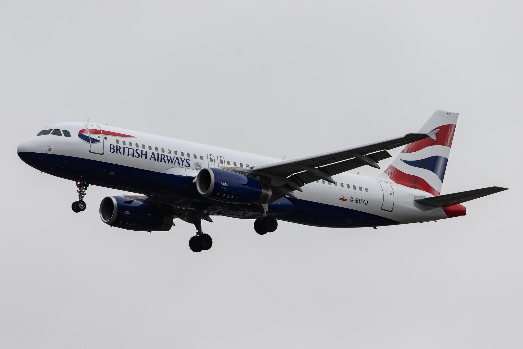 London Heathrow Airport: British Airways (BA / BAW) |  Airbus A320-232 A320 | G-EUYJ | MSN 4464